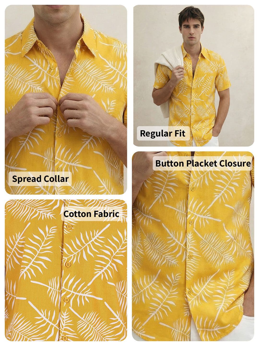 THE SHIRT CODE Premium Tropical Printed Pure Cotton Casual Shirt thumbnail 6