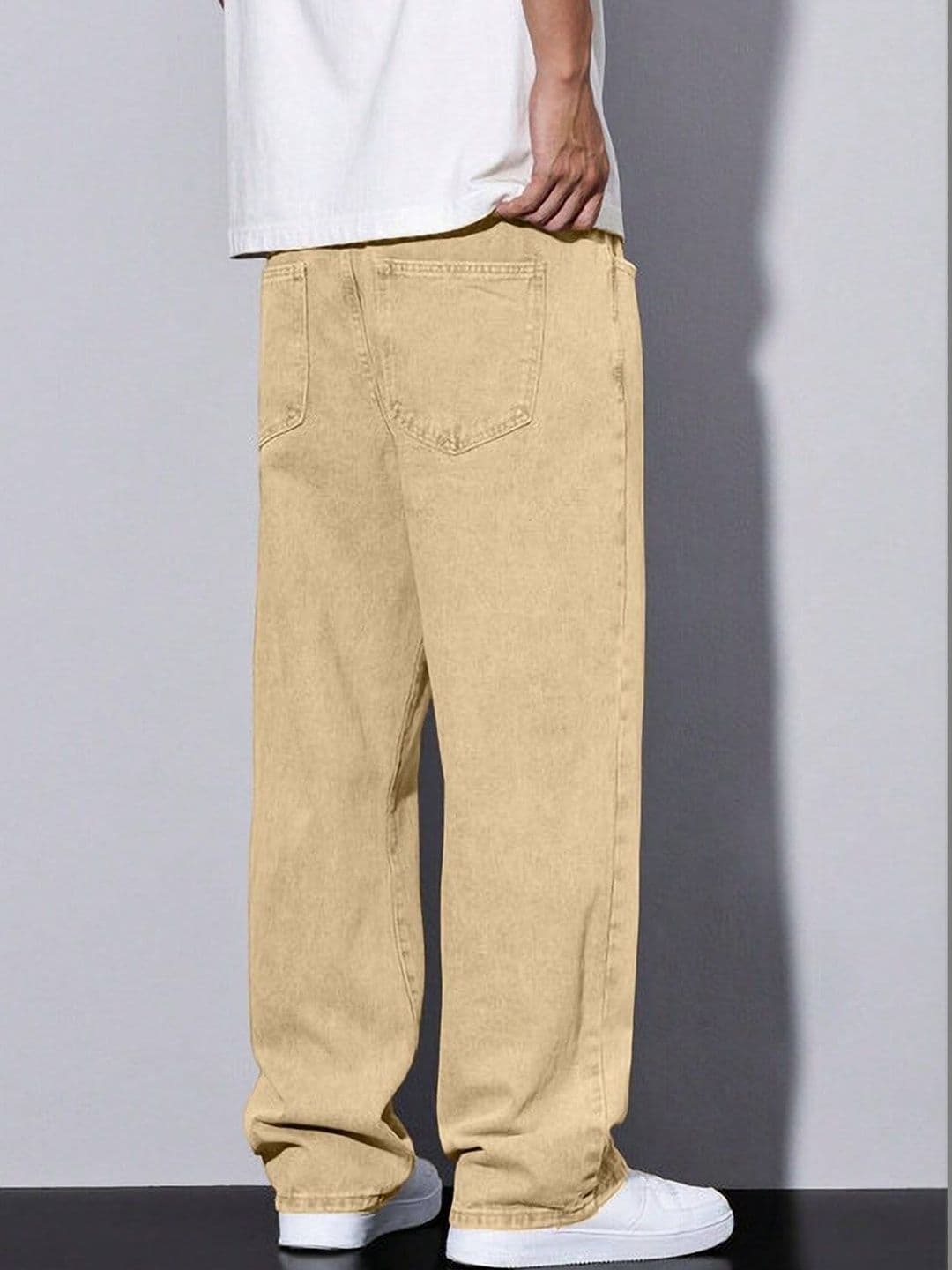 BESTLOO Men Relaxed Fit Mid-Rise Light Fade Stretchable Jeans thumbnail 4