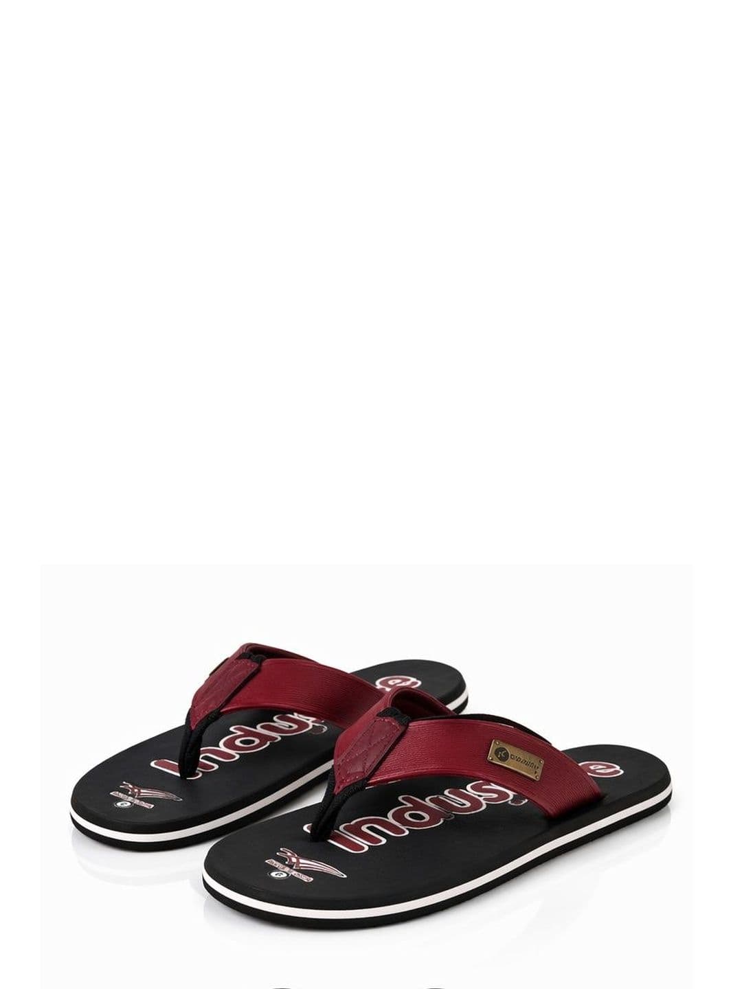 GRX Men Printed Rubber Thong Flip-Flops thumbnail 3