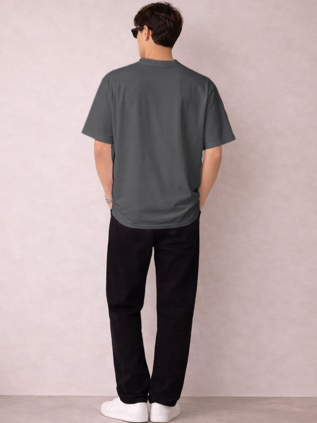 The Roadster Lifestyle Co Printed Organic Cotton Round Neck Oversized Tshirts thumbnail 3