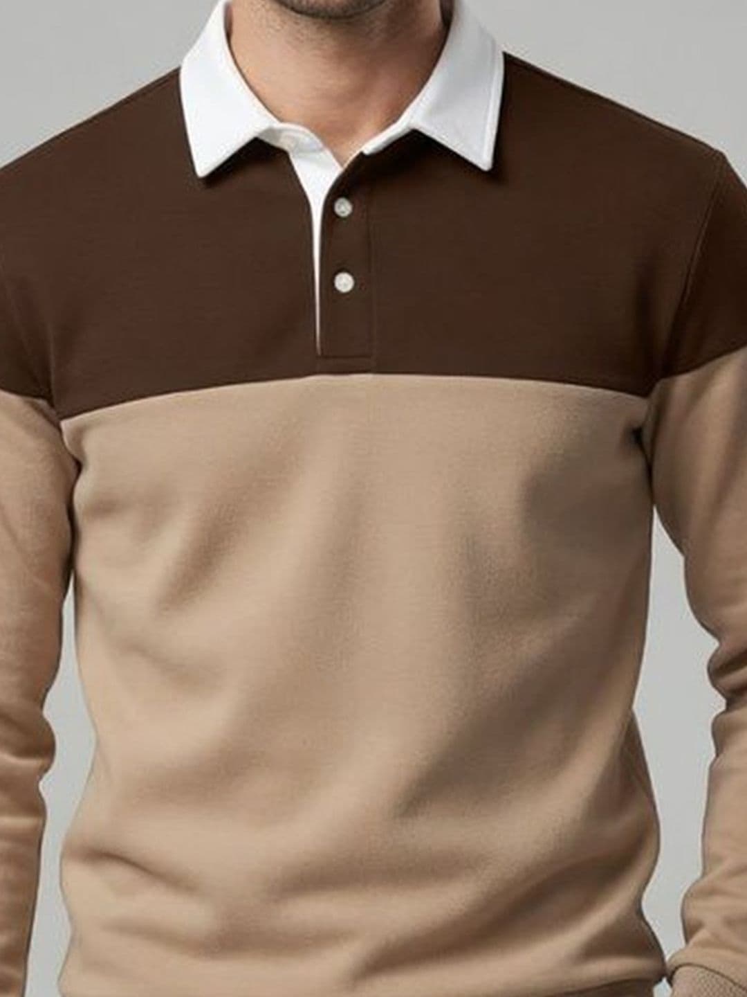 Mast & Harbour Colourblocked Polo Collar T-shirt thumbnail 5