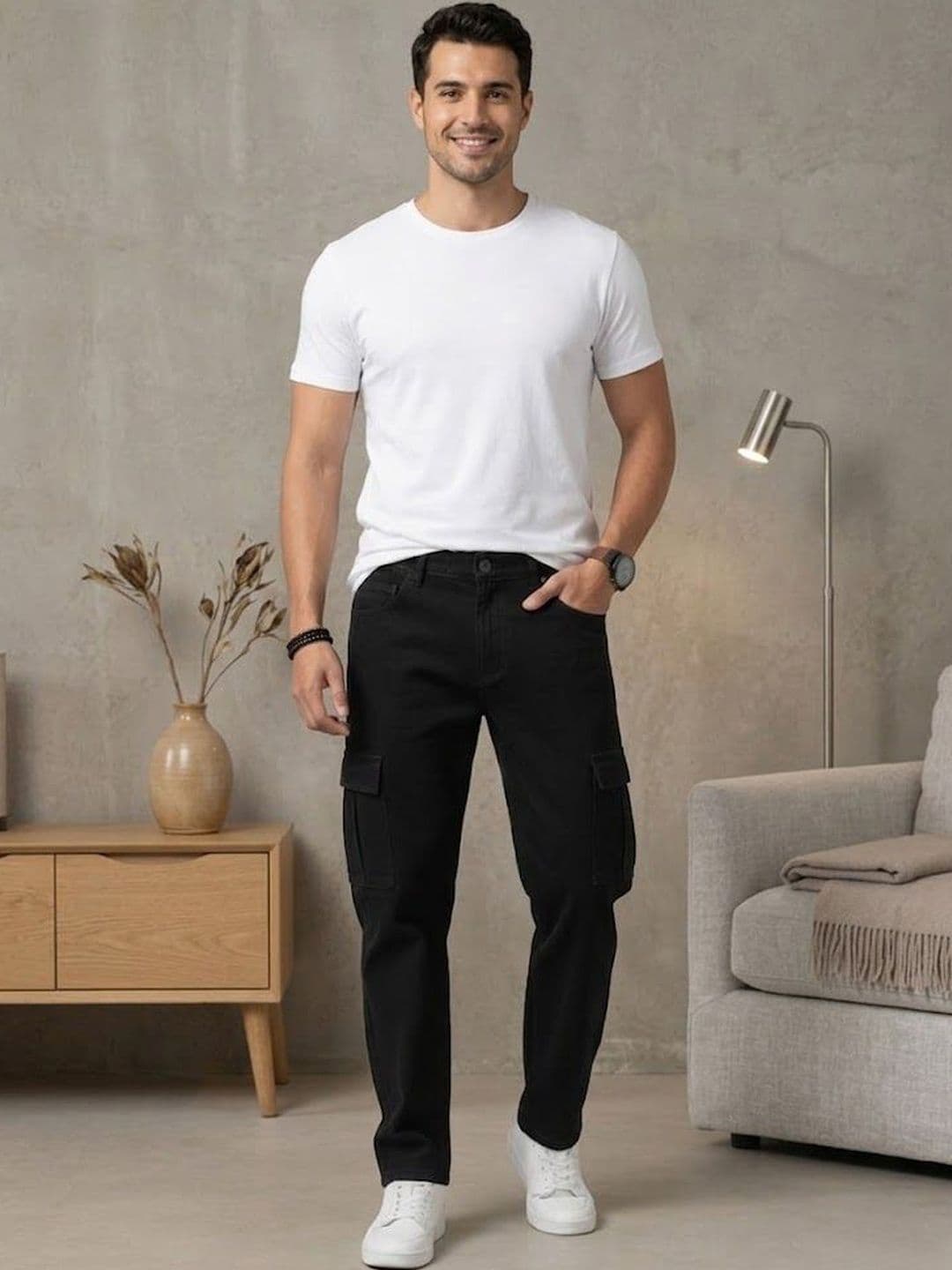 NIFFER FASHION Men Mid-Rise Applique Jeans thumbnail 4