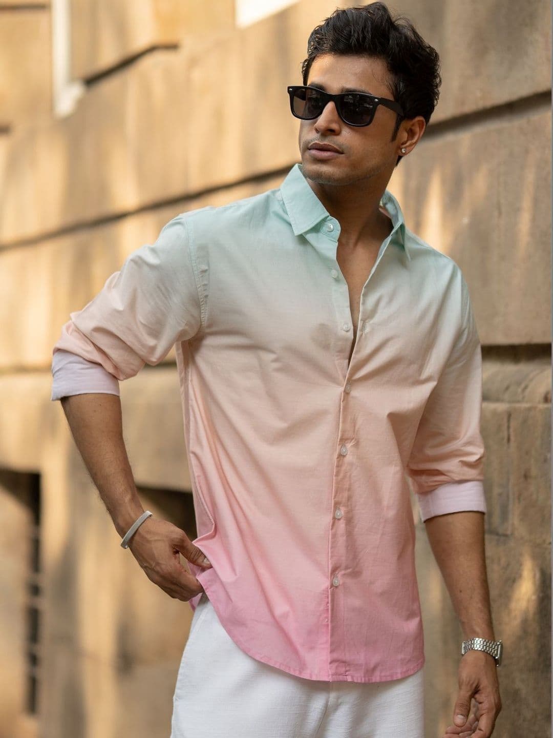 Powerlook Men Spread Collar Regular Sleeves Shirt - view 1