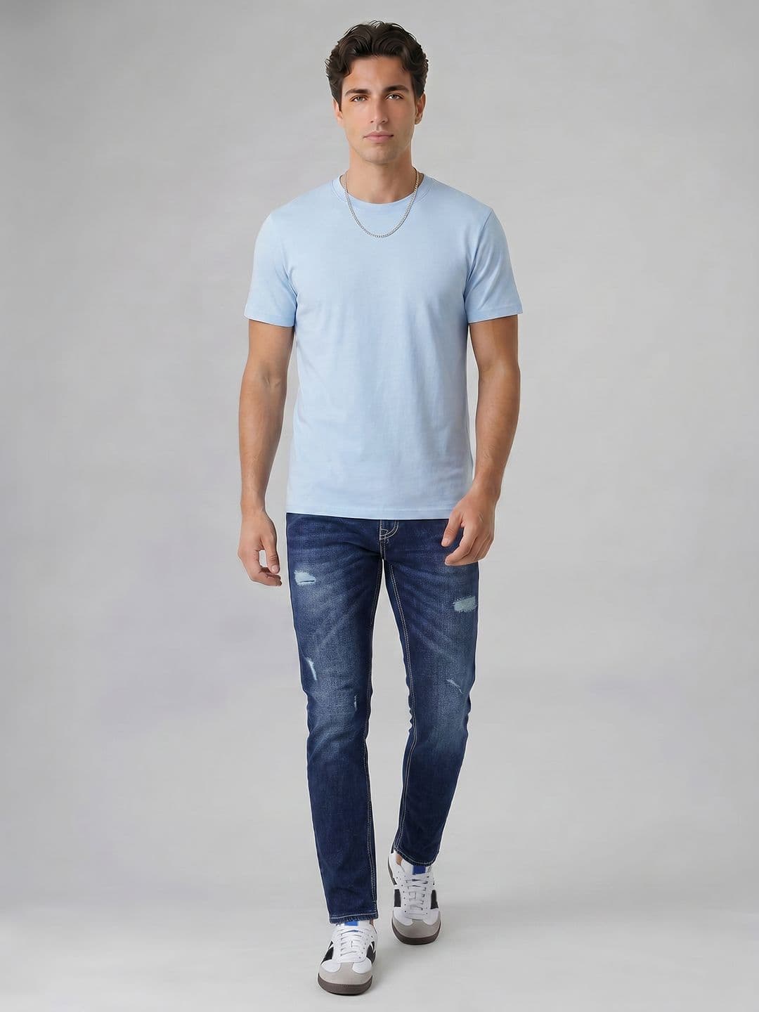 SPYKAR Men Slim Fit Mildly Distressed Stretchable Jeans thumbnail 2