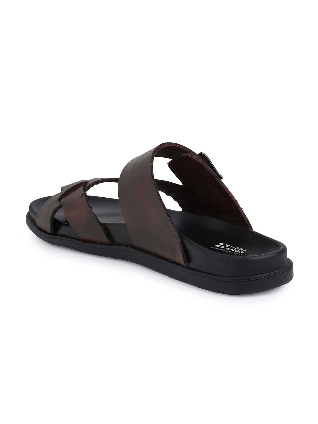 HERE&NOW Men Leather Comfort Sandals thumbnail 6