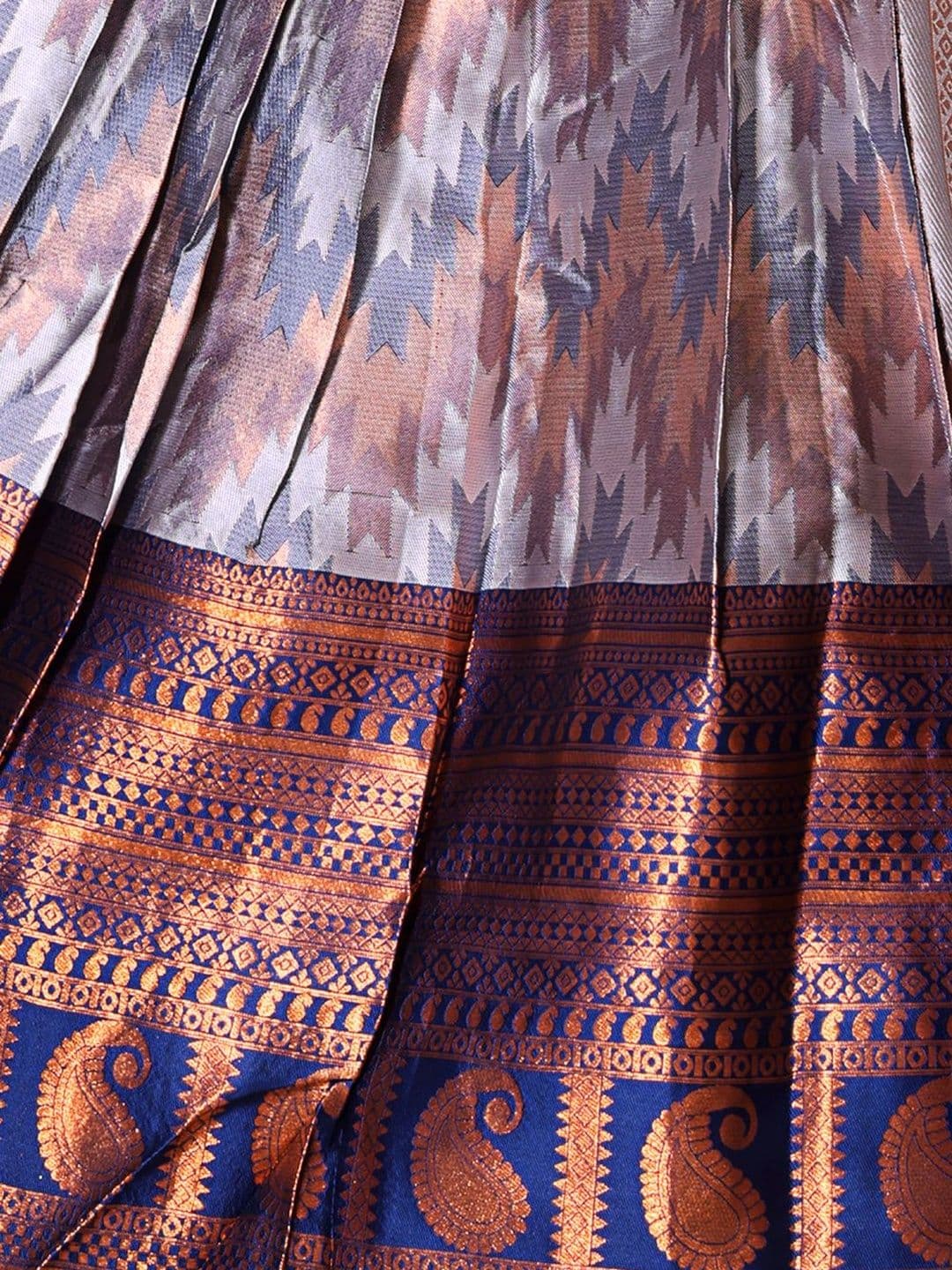 KALINI Girls Semi-Stitched Lehenga & Blouse With Dupatta thumbnail 3