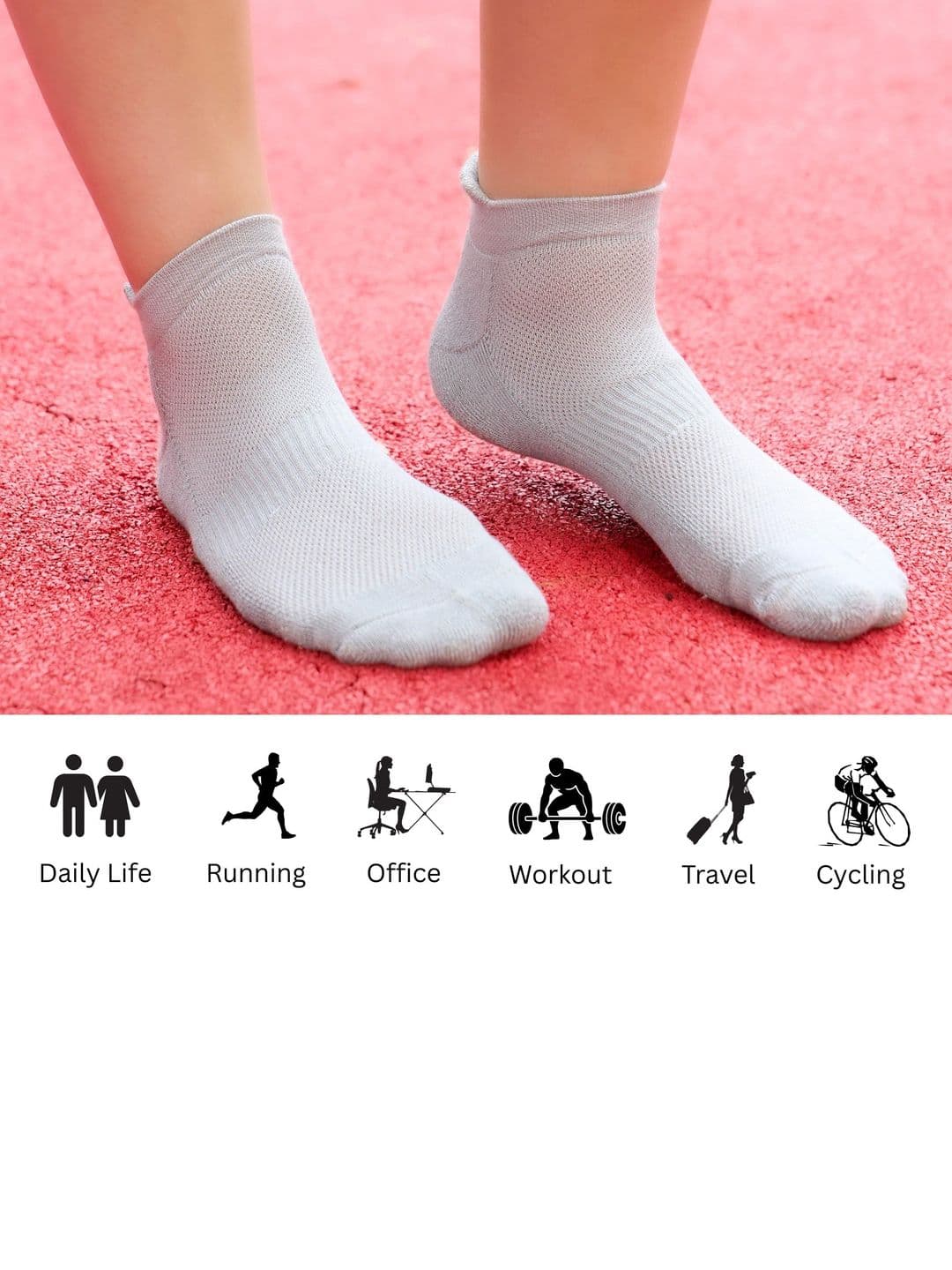 ECO SYNC Men Pack of 6 Patterned Ankle Length Socks thumbnail 3