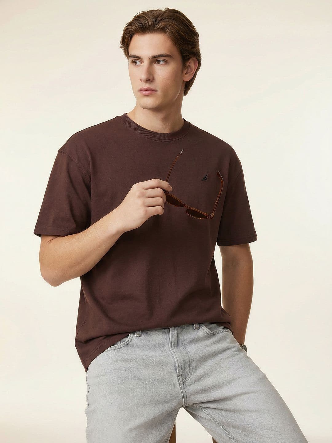 Nautica Oversized Drop-Shoulder Sleeves T-shirt thumbnail 4