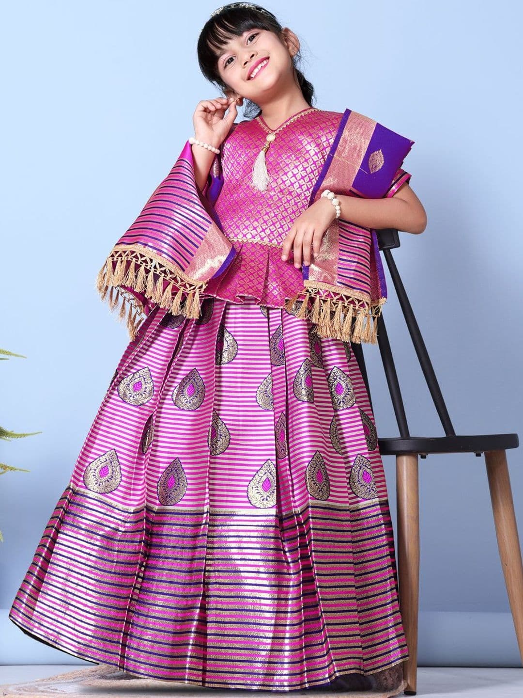 KALINI Girls Ready to Wear Lehenga & Blouse With Dupatta - view 1