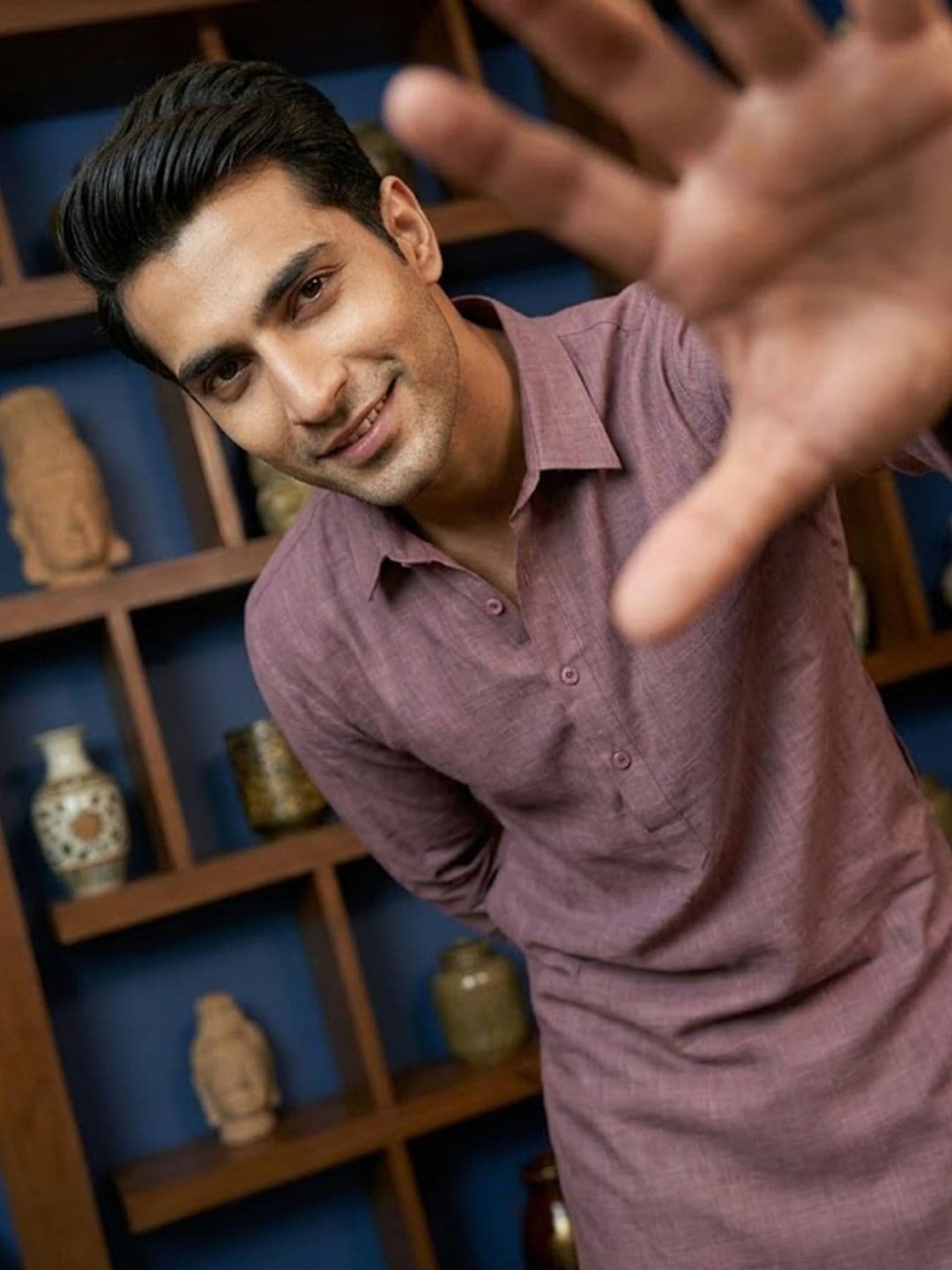 CHHAAP Men  Solid Shirt Collar Kurta thumbnail 6