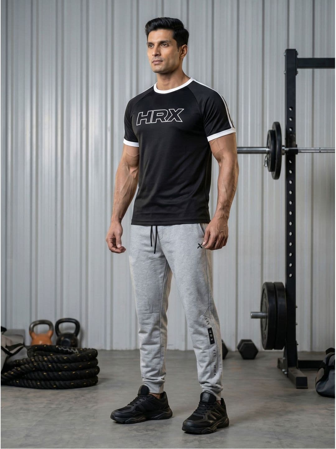 HRX by Hrithik Roshan Men Brand Logo Printed T-shirt thumbnail 2
