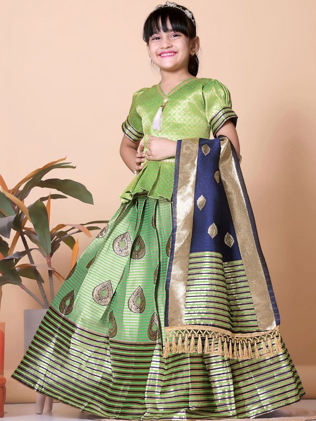 KALINI Girls Ready to Wear Lehenga & Blouse With Dupatta thumbnail 4