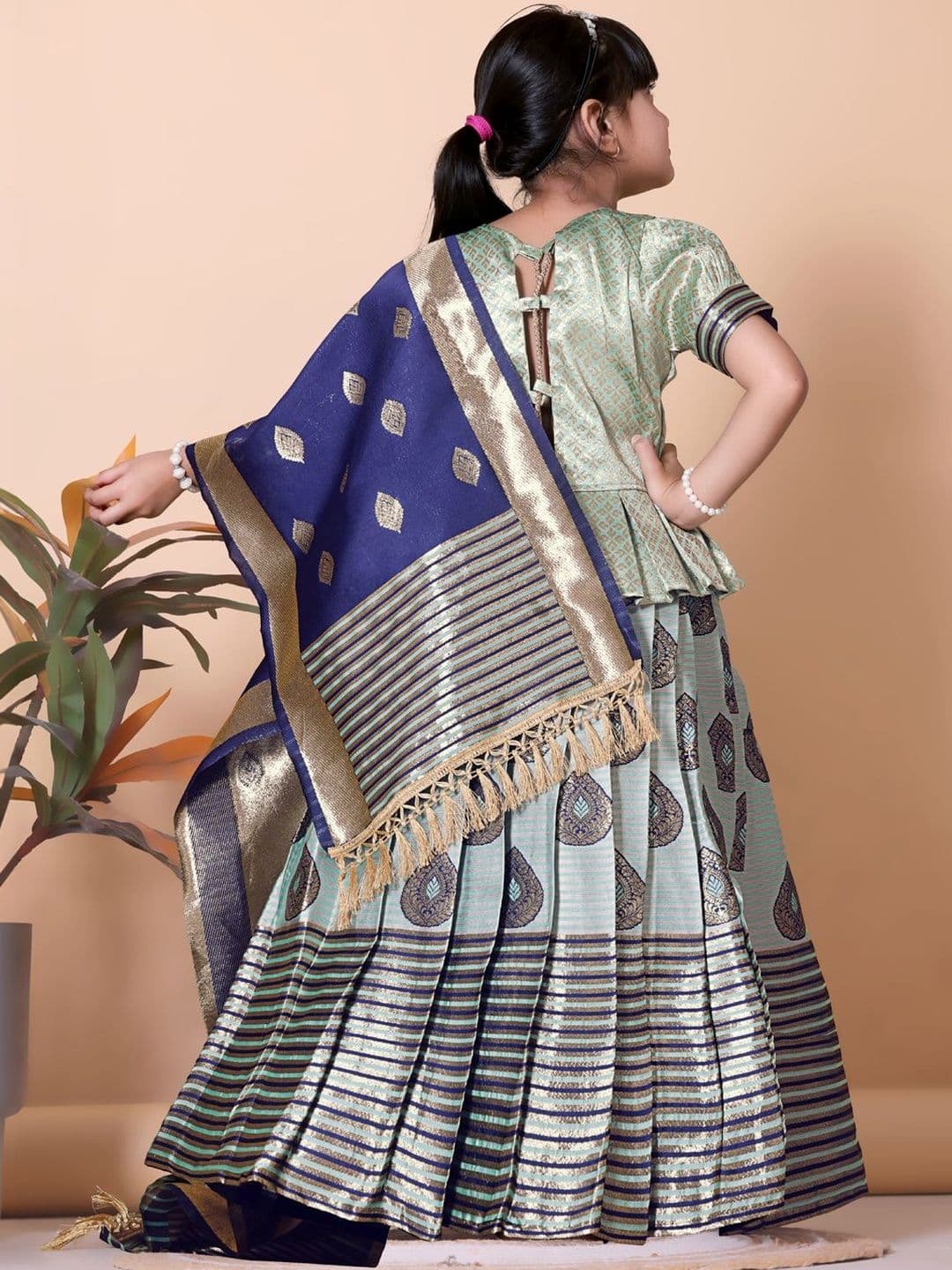 KALINI Girls Ready to Wear Lehenga & Blouse With Dupatta thumbnail 2