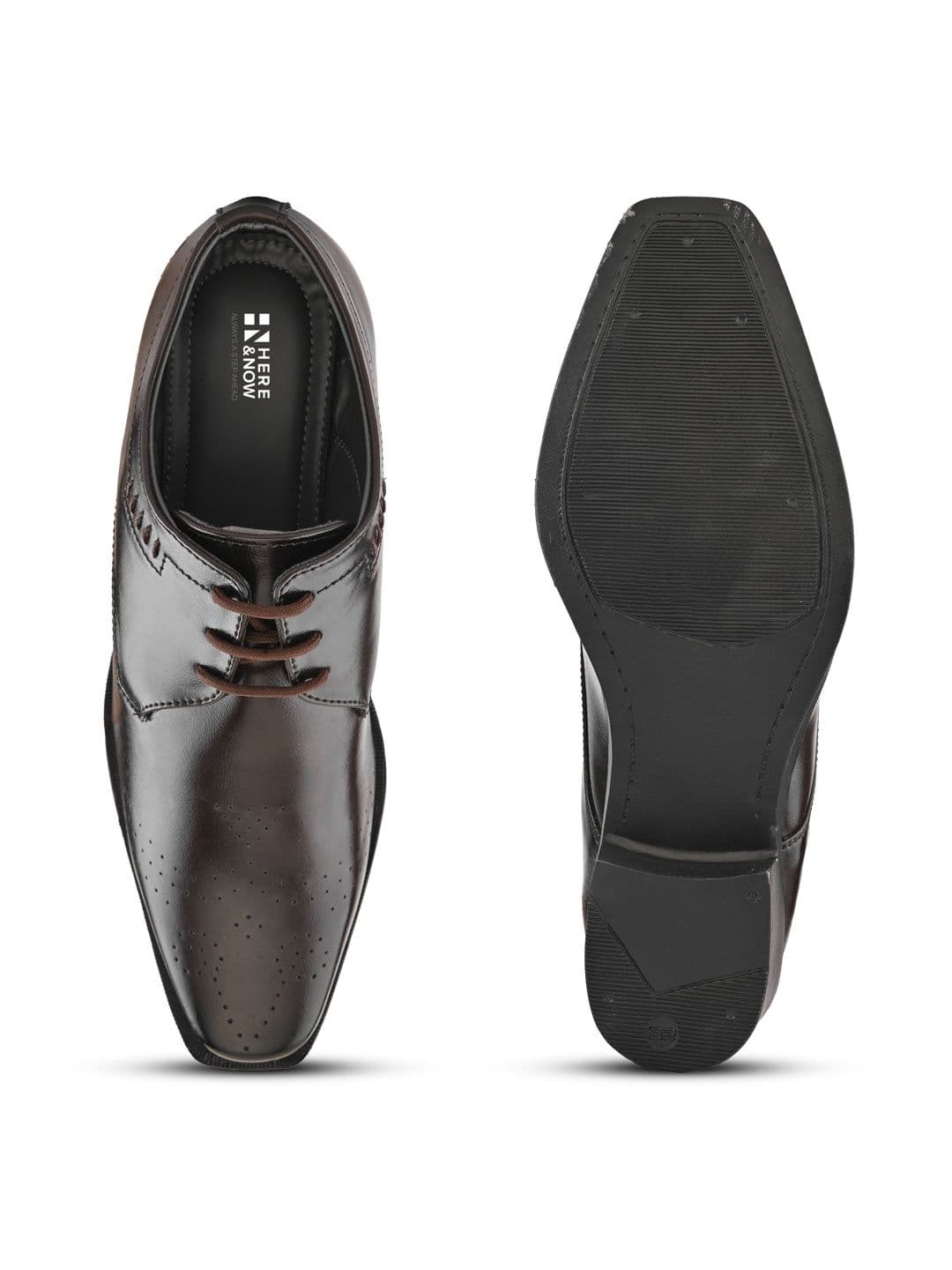 HERE&NOW Men PU Square Toe Lace-Ups Formal Derbys thumbnail 5