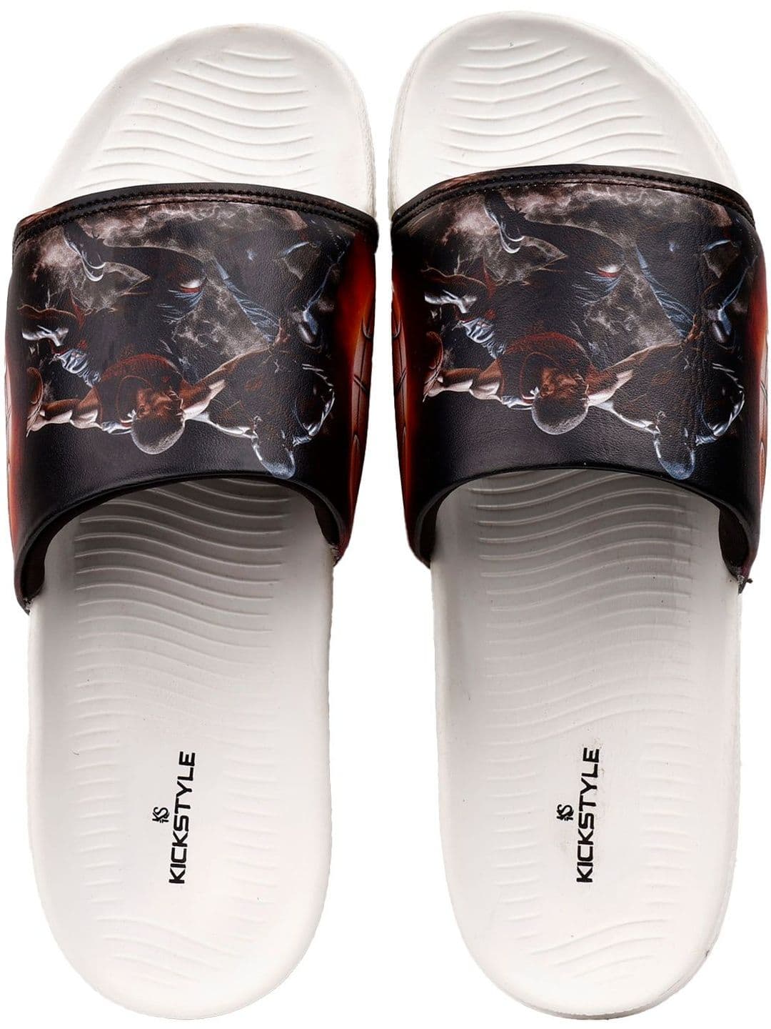 KICKSTYLE Men Abstract Printed Sliders - view 1