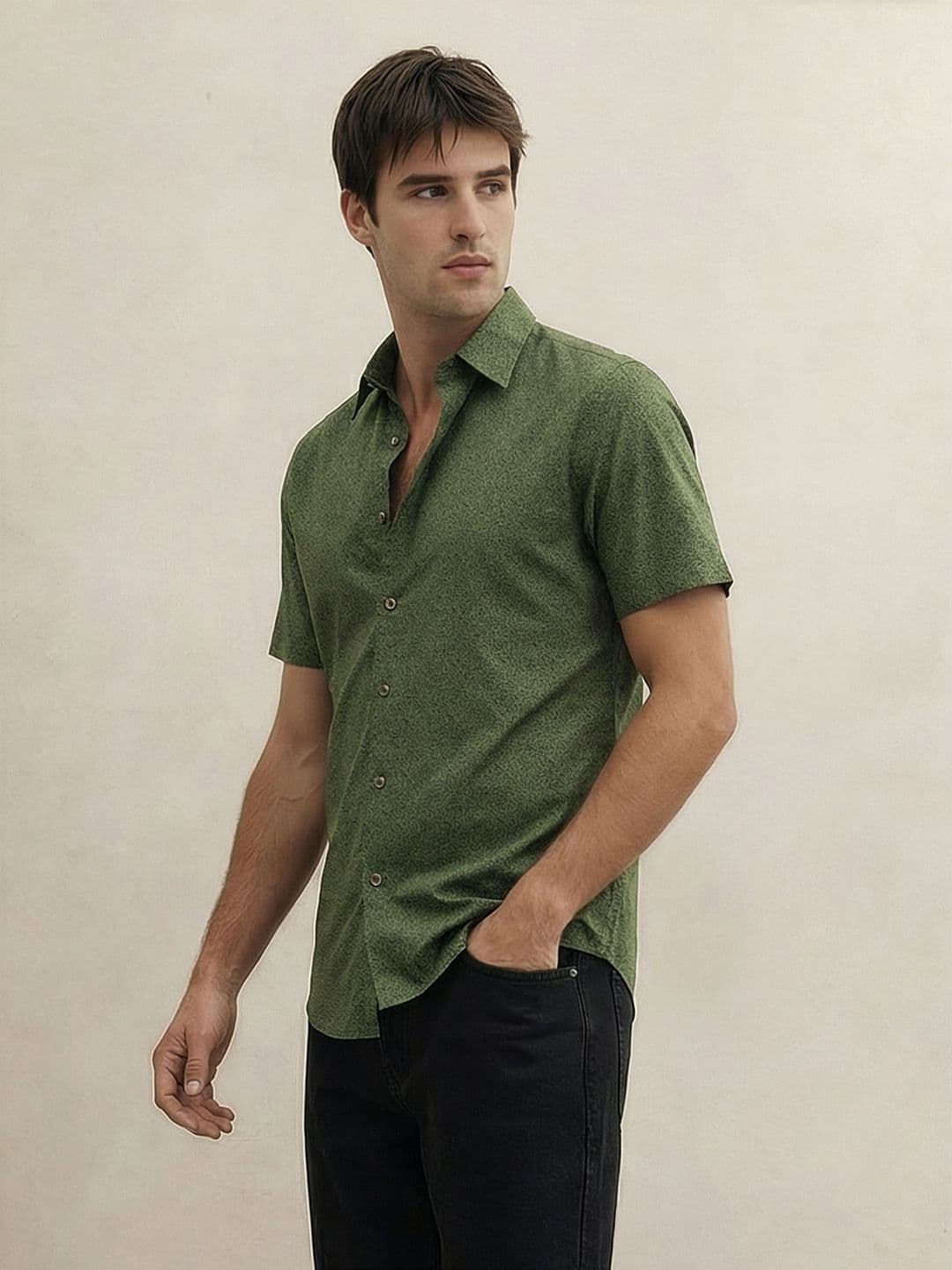 THE SHIRT CODE Floral Printed Pure Cotton Casual Shirt thumbnail 5