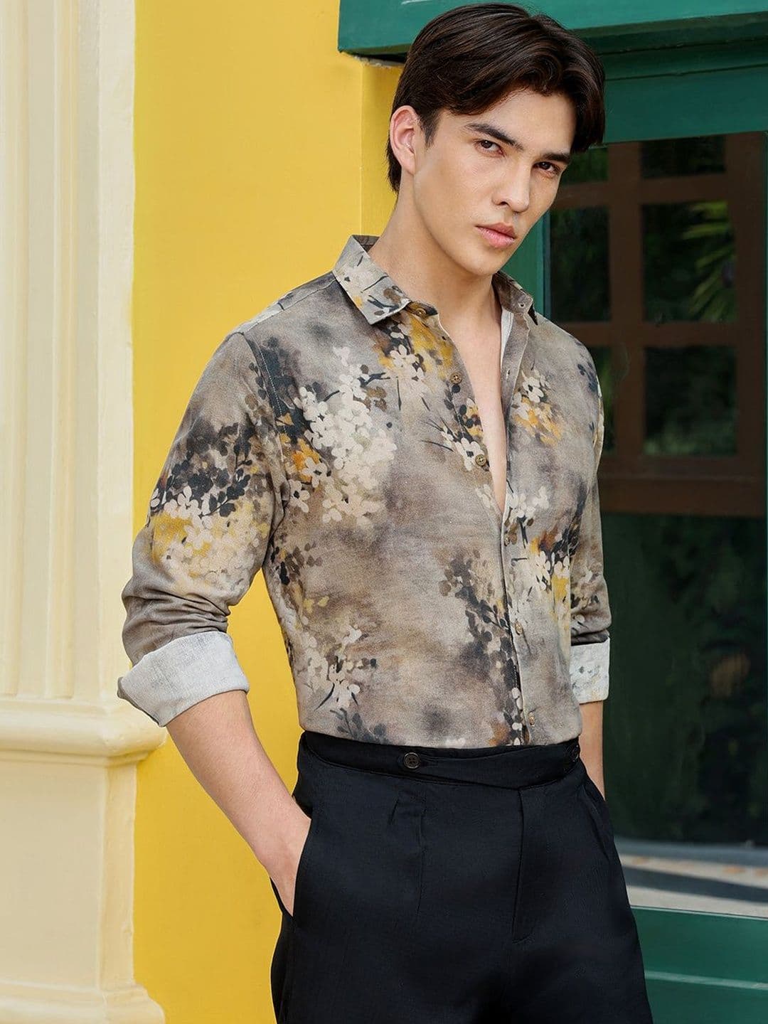 CAHOOT Men Slim Fit Floral Printed Casual Shirt thumbnail 6