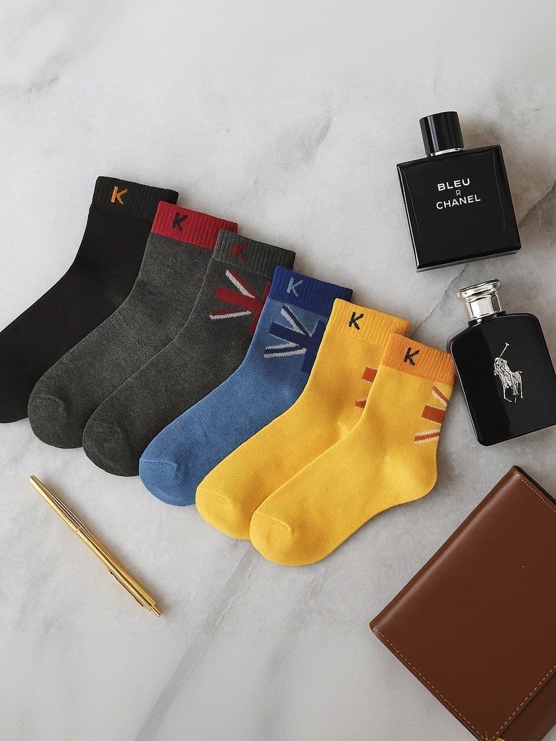 Blacktank Men Pack of 6 Cotton Patterned Ankle Length Socks thumbnail 2