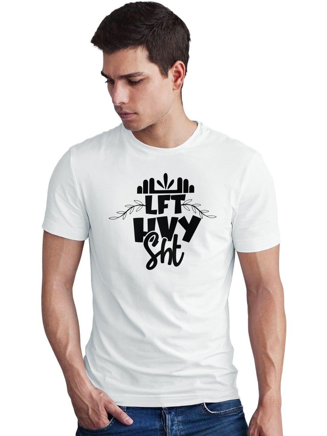 Seekbuylove Men Typography Printed Bio Finish T-shirt