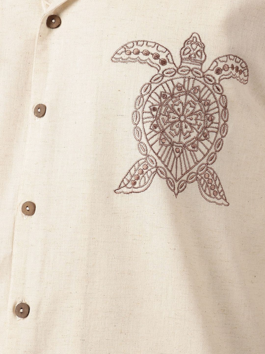DENNISON Embroidered Oversized Drop-Shoulder Shirt thumbnail 2