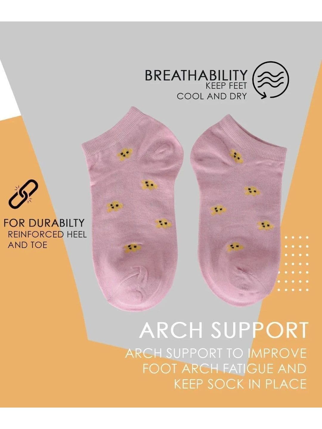 Blacktank Men Pack of 5 Cotton Patterned Ankle Length Socks thumbnail 4
