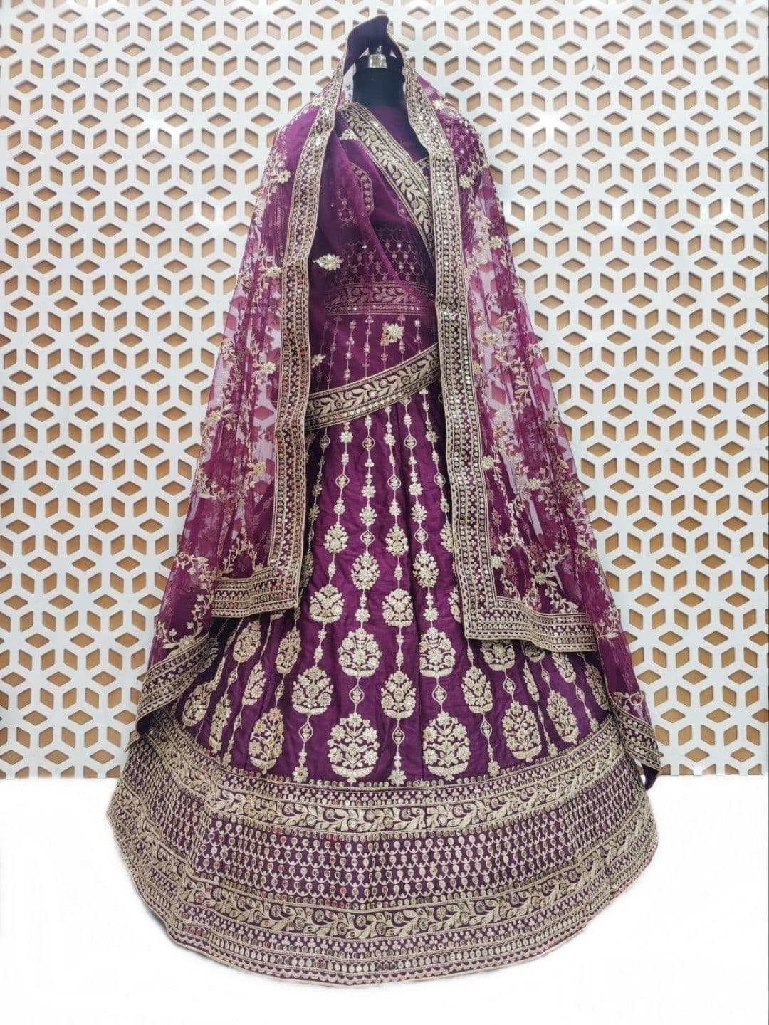 JIYANA WOMENS CHOICE Embroidered Semi-Stitched Lehenga & Unstitched Blouse With Dupatta thumbnail 2