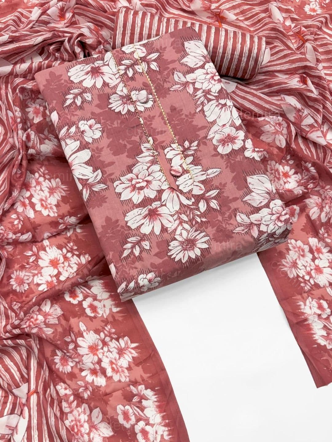 FashionsEye Printed Pure Cotton Unstitched Dress Material thumbnail 3