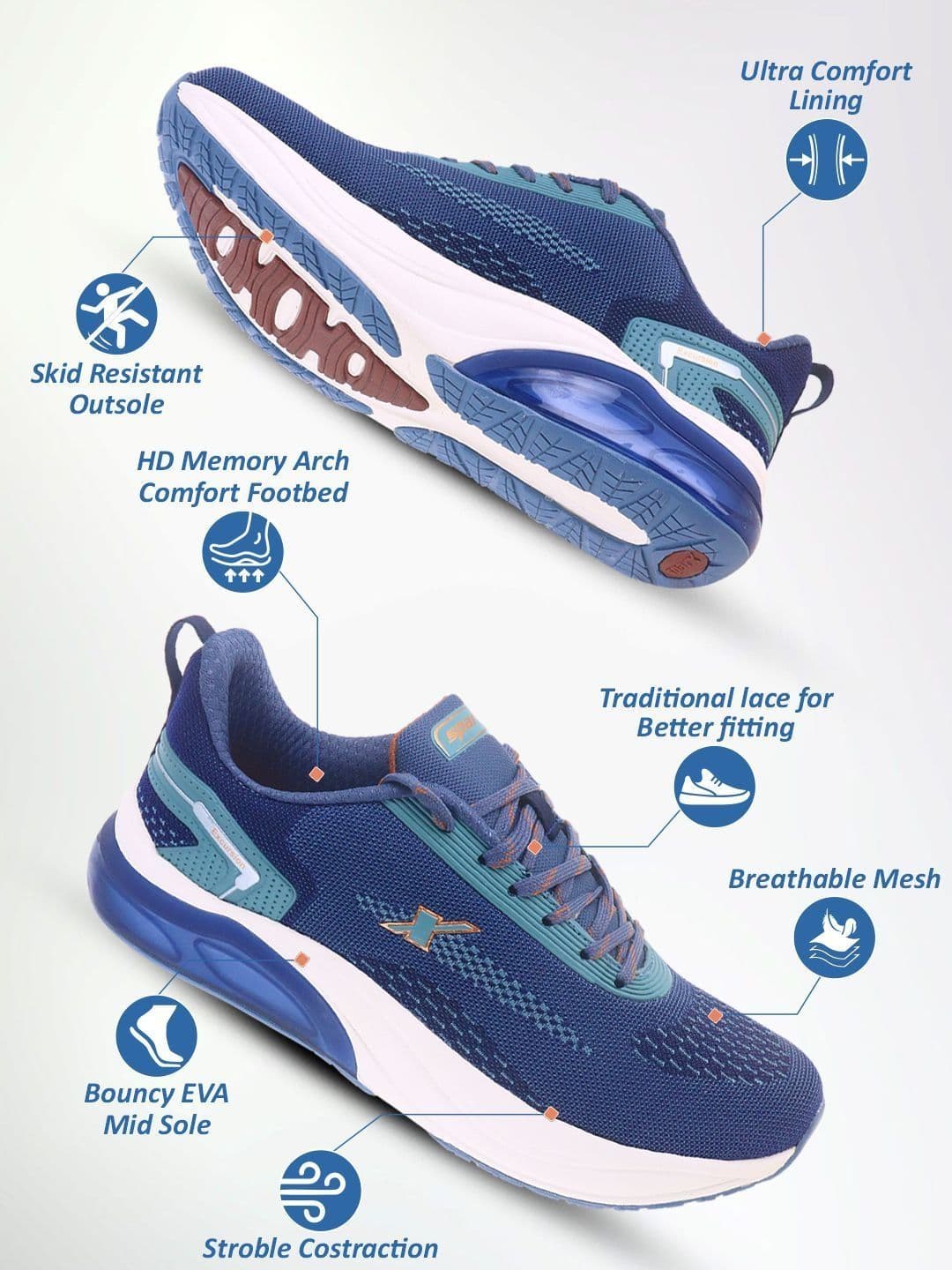 Sparx Men Mesh Non-Marking Sports Shoes thumbnail 7