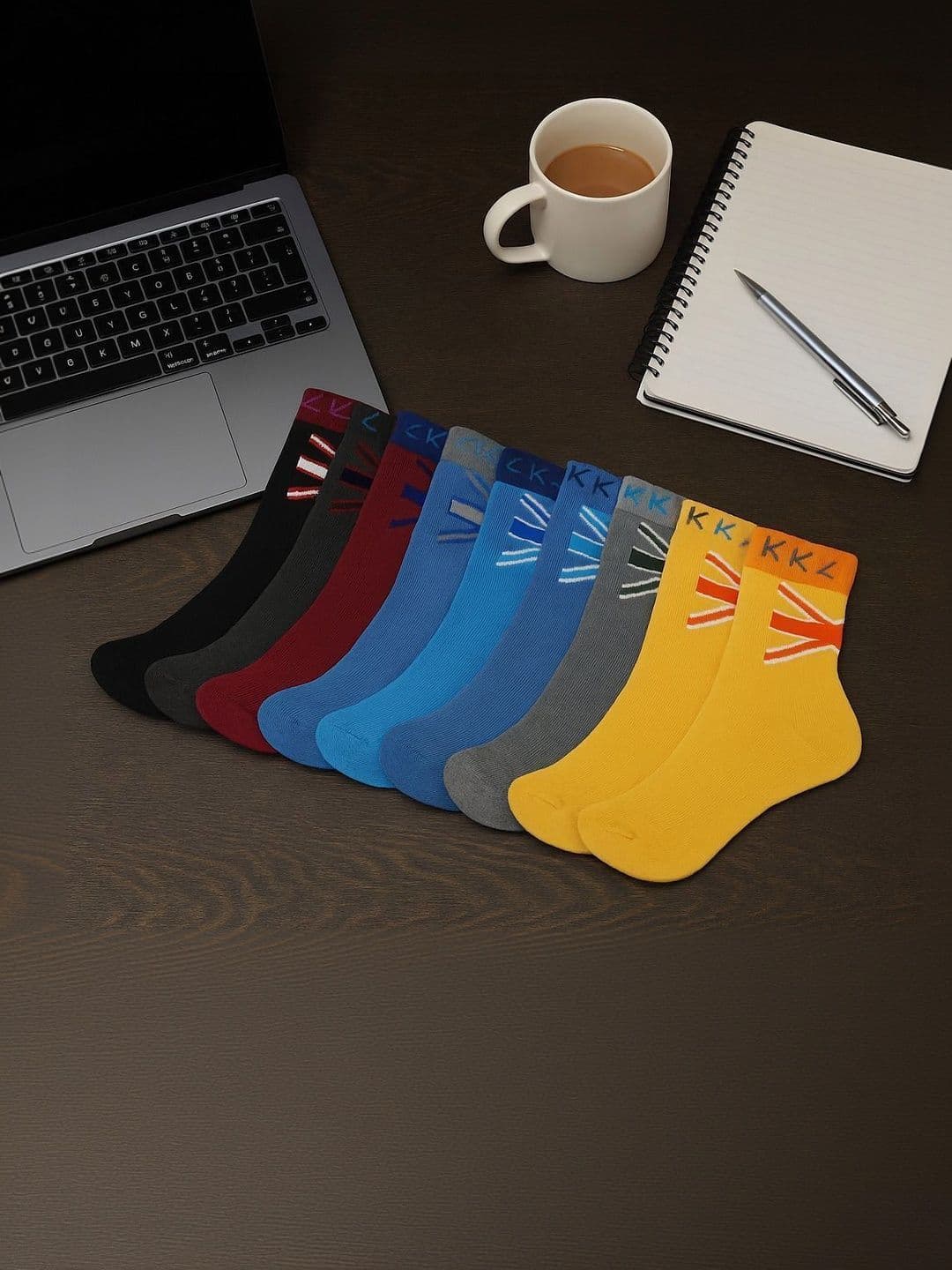 Blacktank Men Pack of 6 Cotton Patterned Ankle Length Socks thumbnail 5
