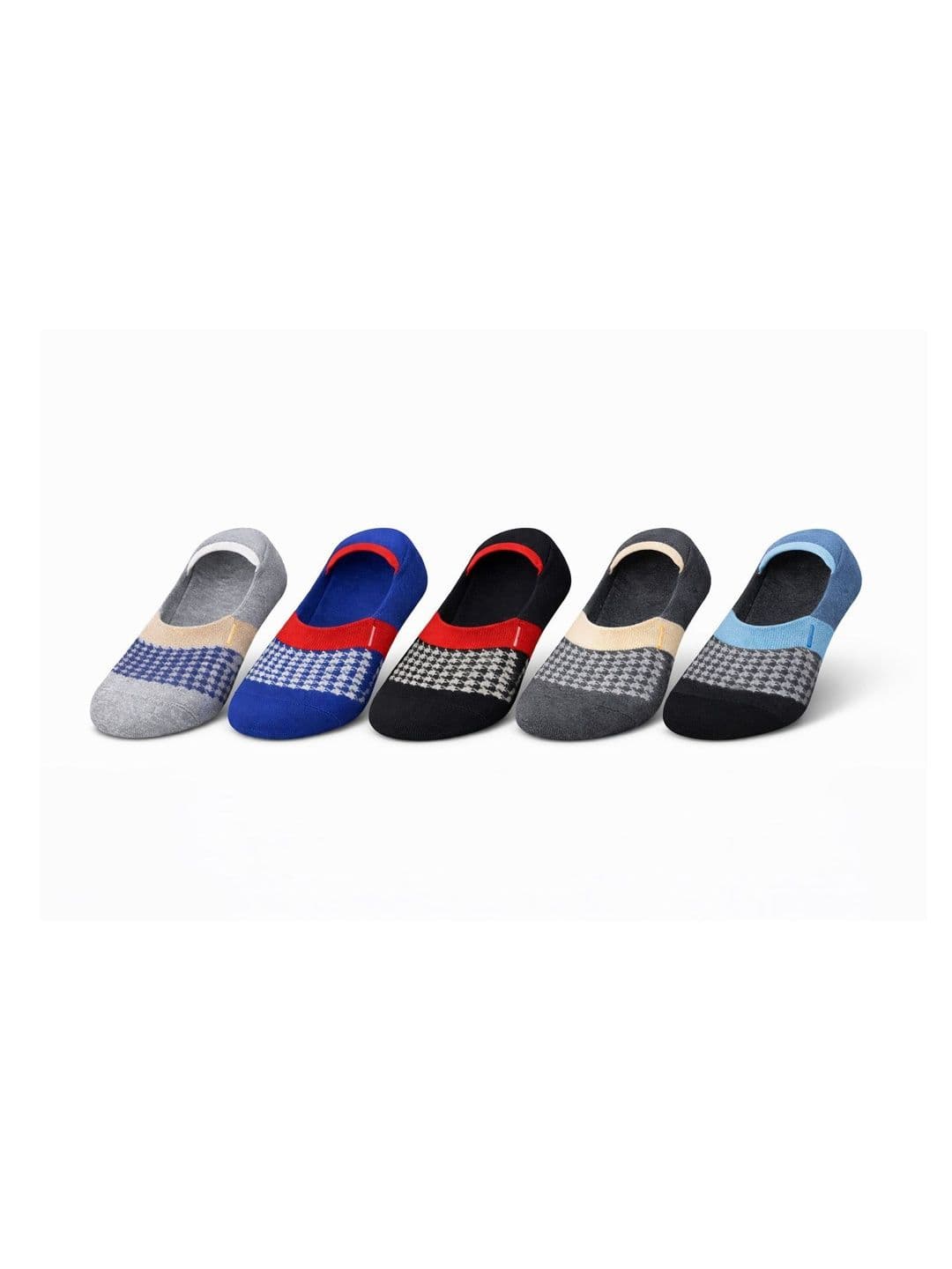 Blacktank Men Pack of 5 Cotton Patterned Shoe Liners Socks - view 1