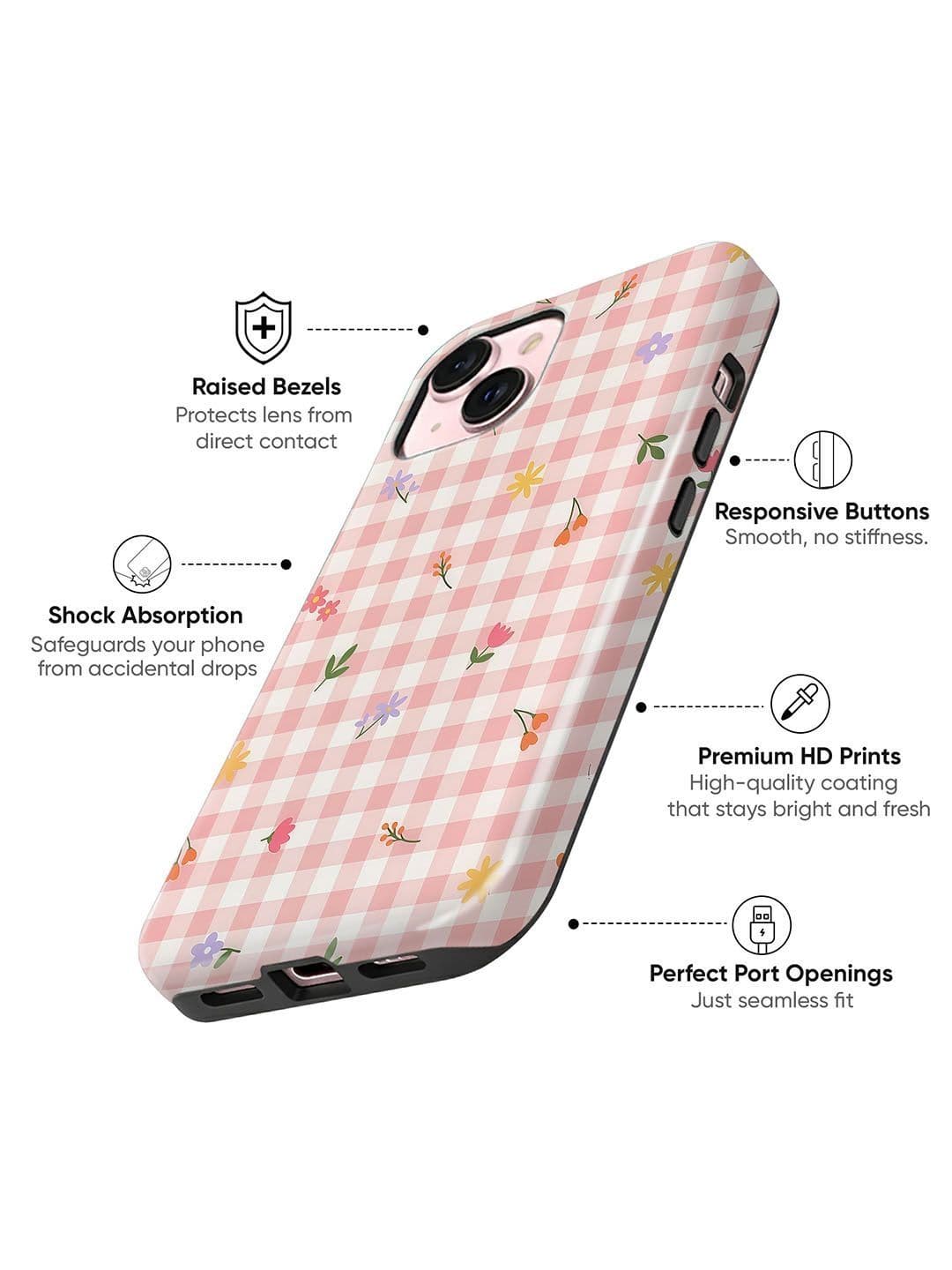 QRIOH Floral Printed iPhone 15 Pro Max Back Case Mobile Accessories thumbnail 2