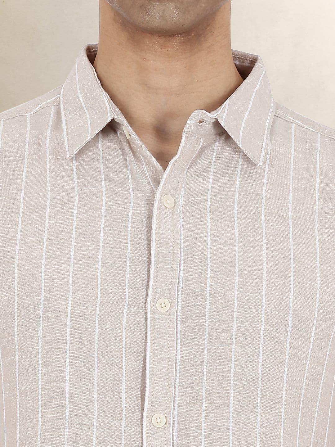 THE SHIRT CODE Slim Fit Vertical Striped Casual Shirt thumbnail 4