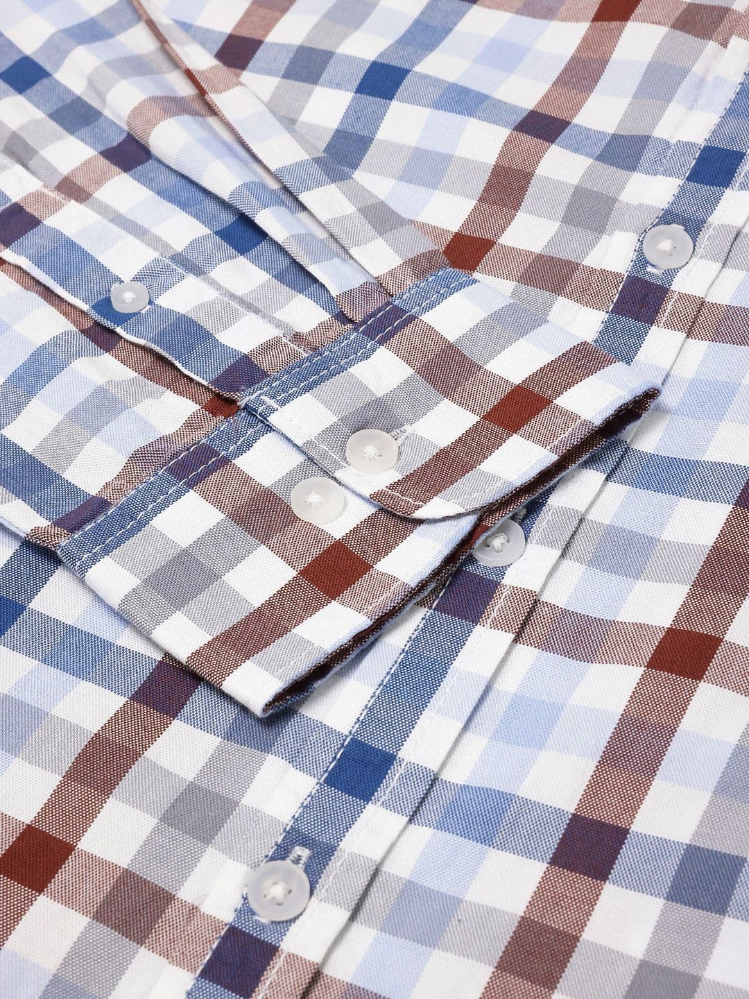 THE SHIRT CODE Checked Casual Cotton Shirt thumbnail 6