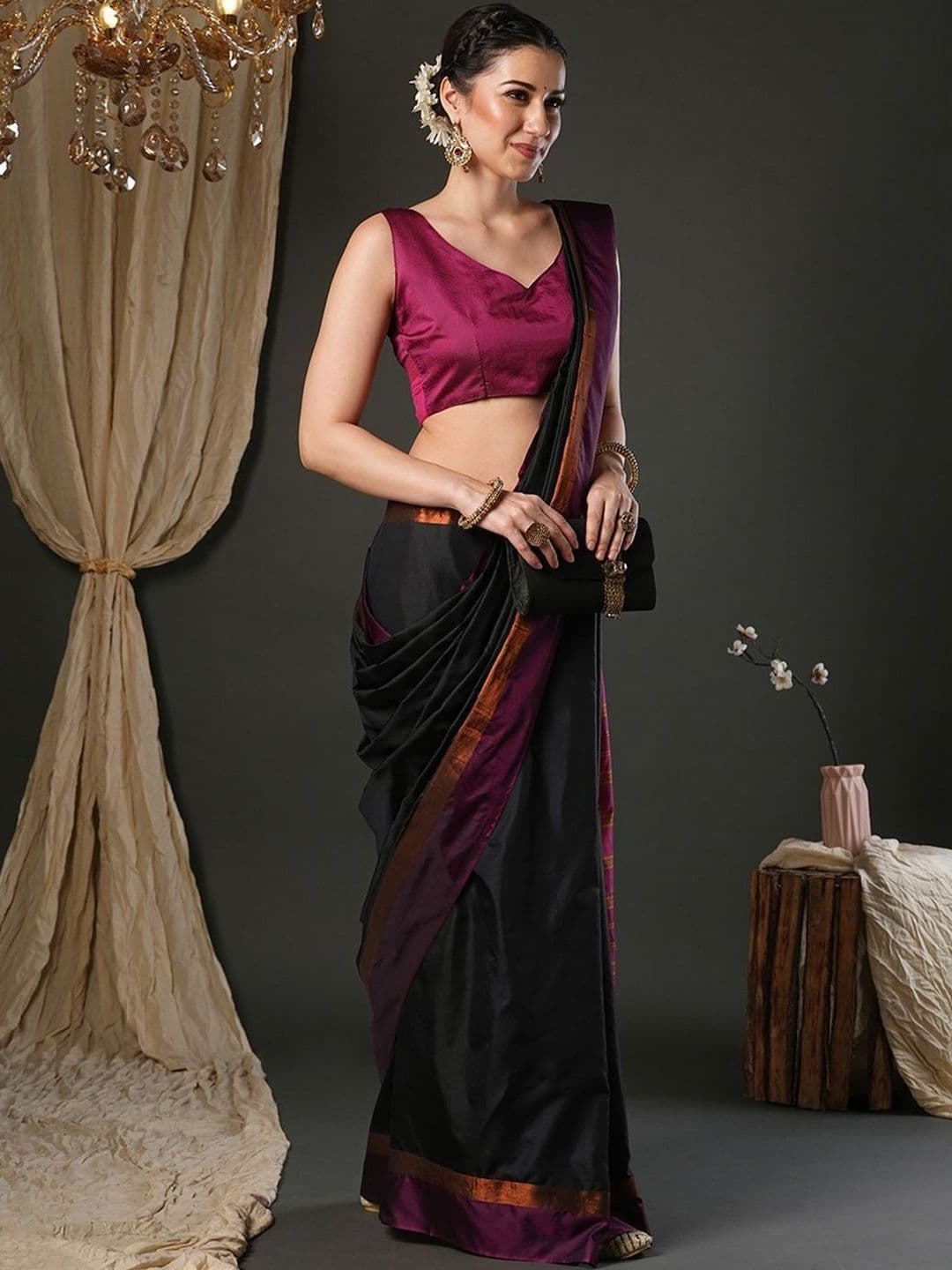 maatirang Striped Silk Blend Handloom Saree thumbnail 4