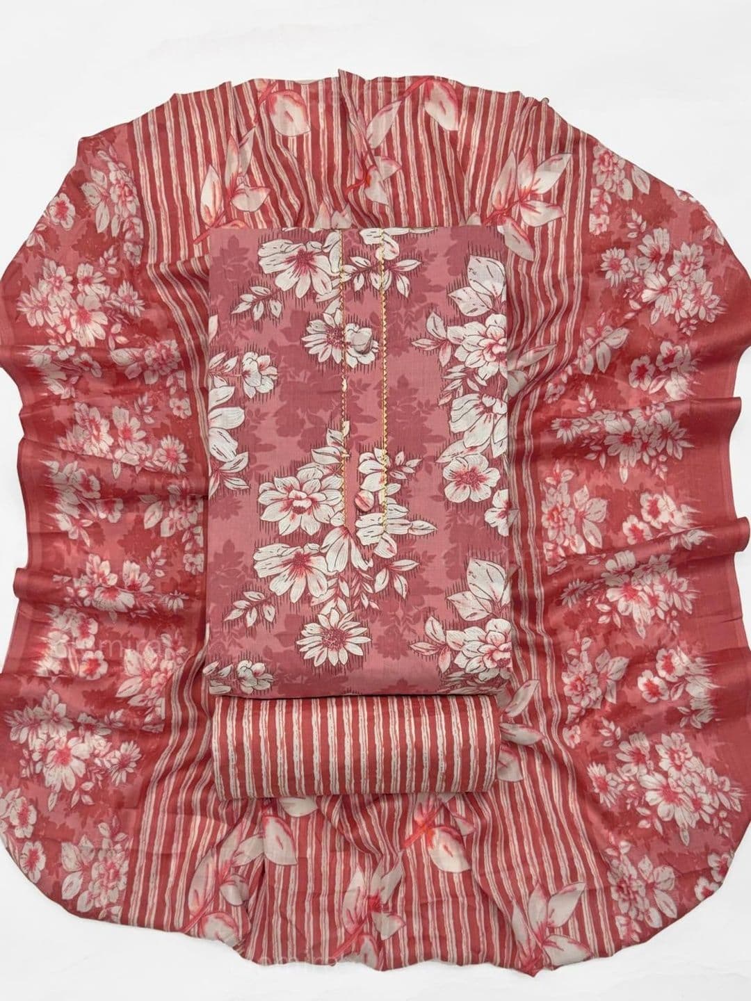 FashionsEye Printed Pure Cotton Unstitched Dress Material thumbnail 5