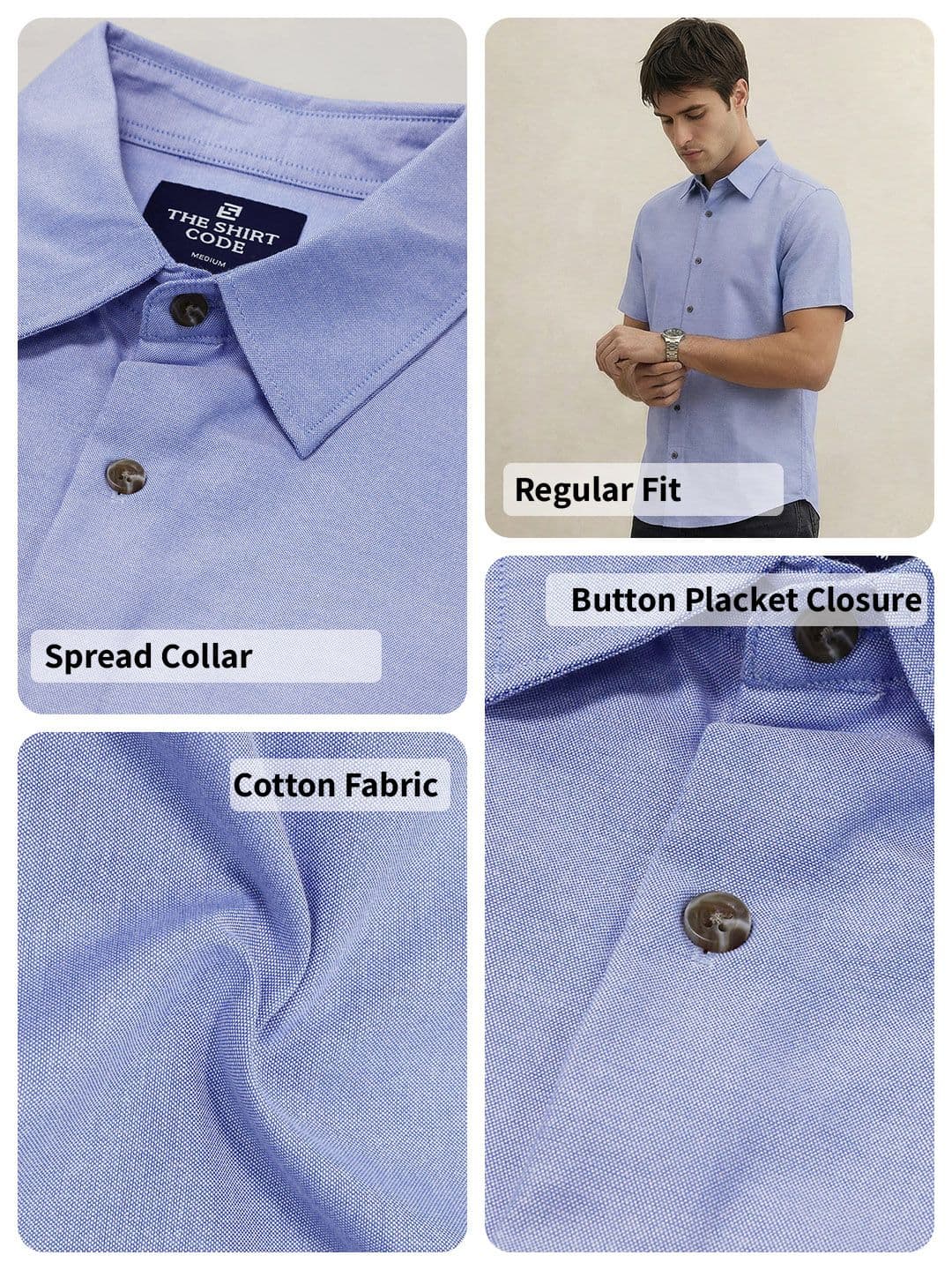 THE SHIRT CODE Premium Regular Fit Casual Shirt thumbnail 2