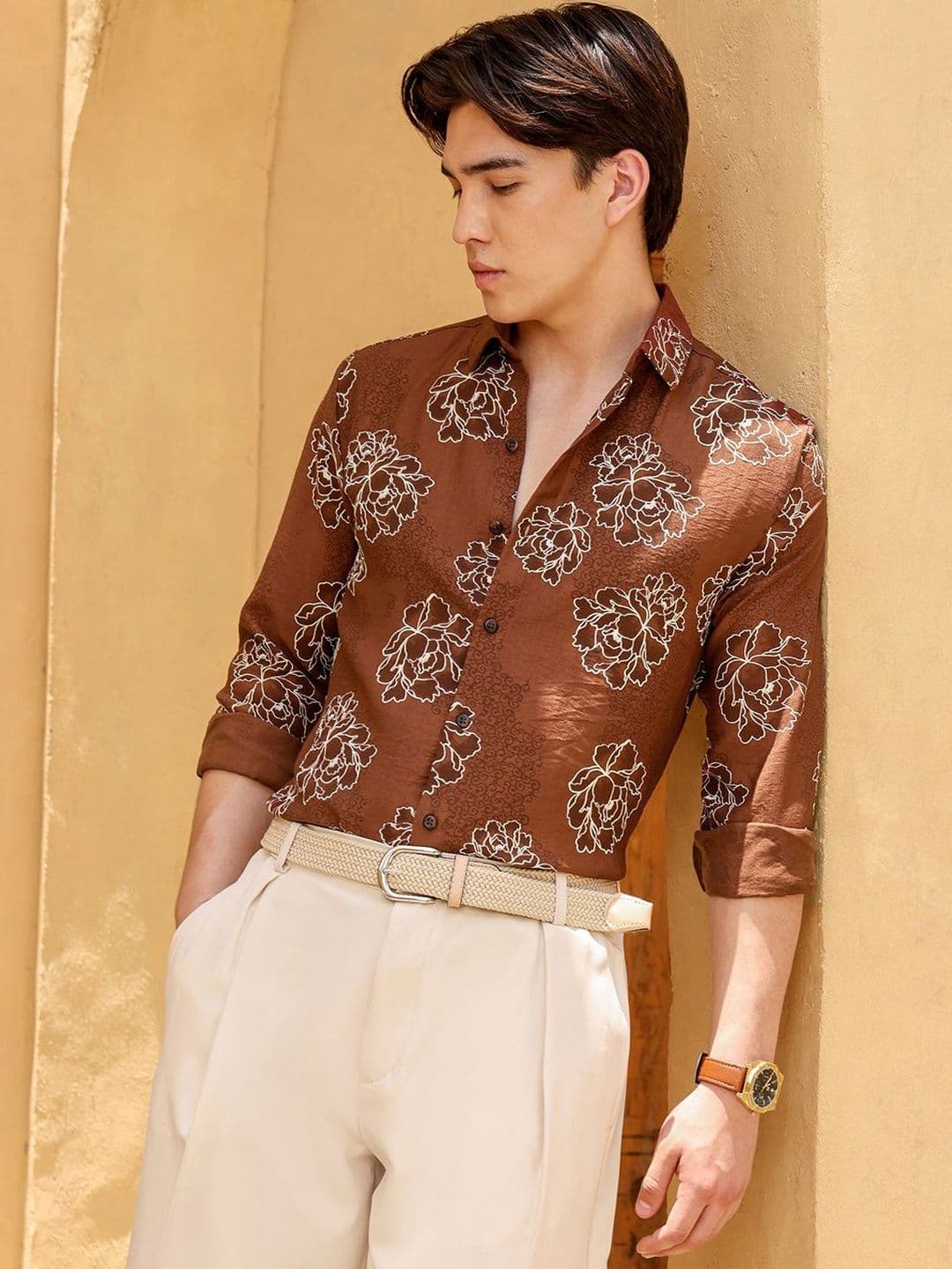 CAHOOT Men Standard Floral Printed Casual Shirt thumbnail 2