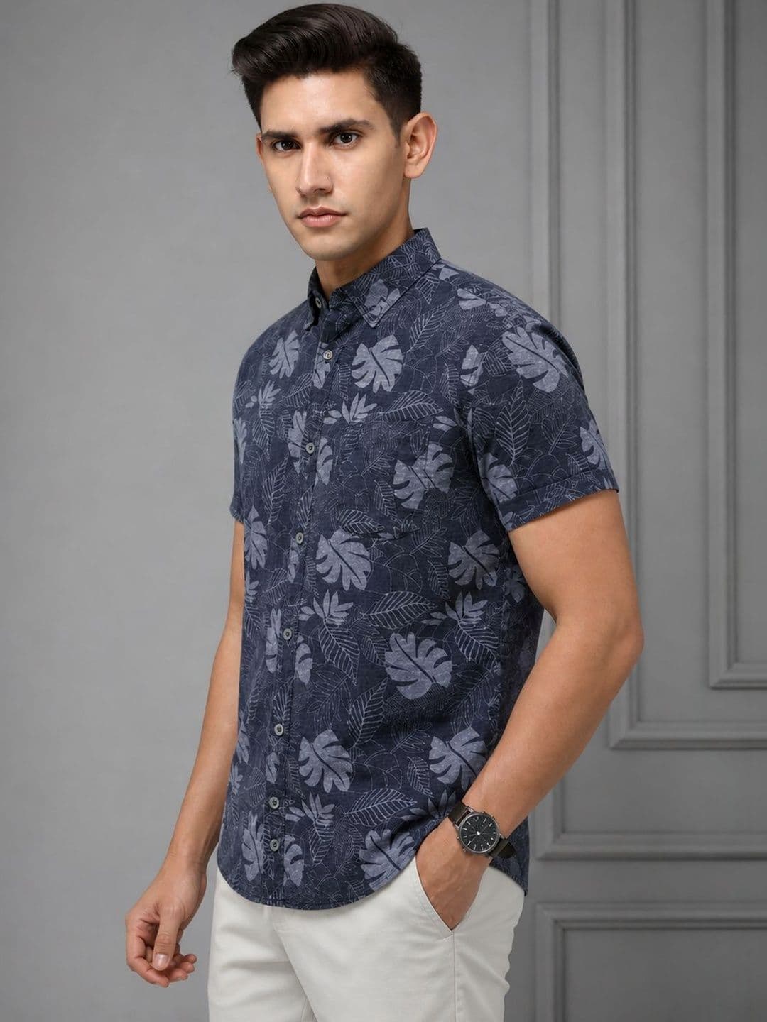 HERE&NOW Men Comfort Floral Printed Casual Shirt thumbnail 2