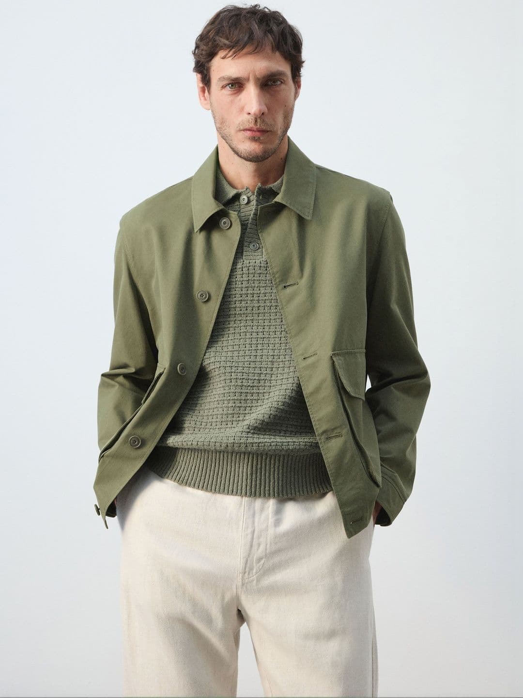 MANGO MAN Spread Collar Tailored Jacket - view 1