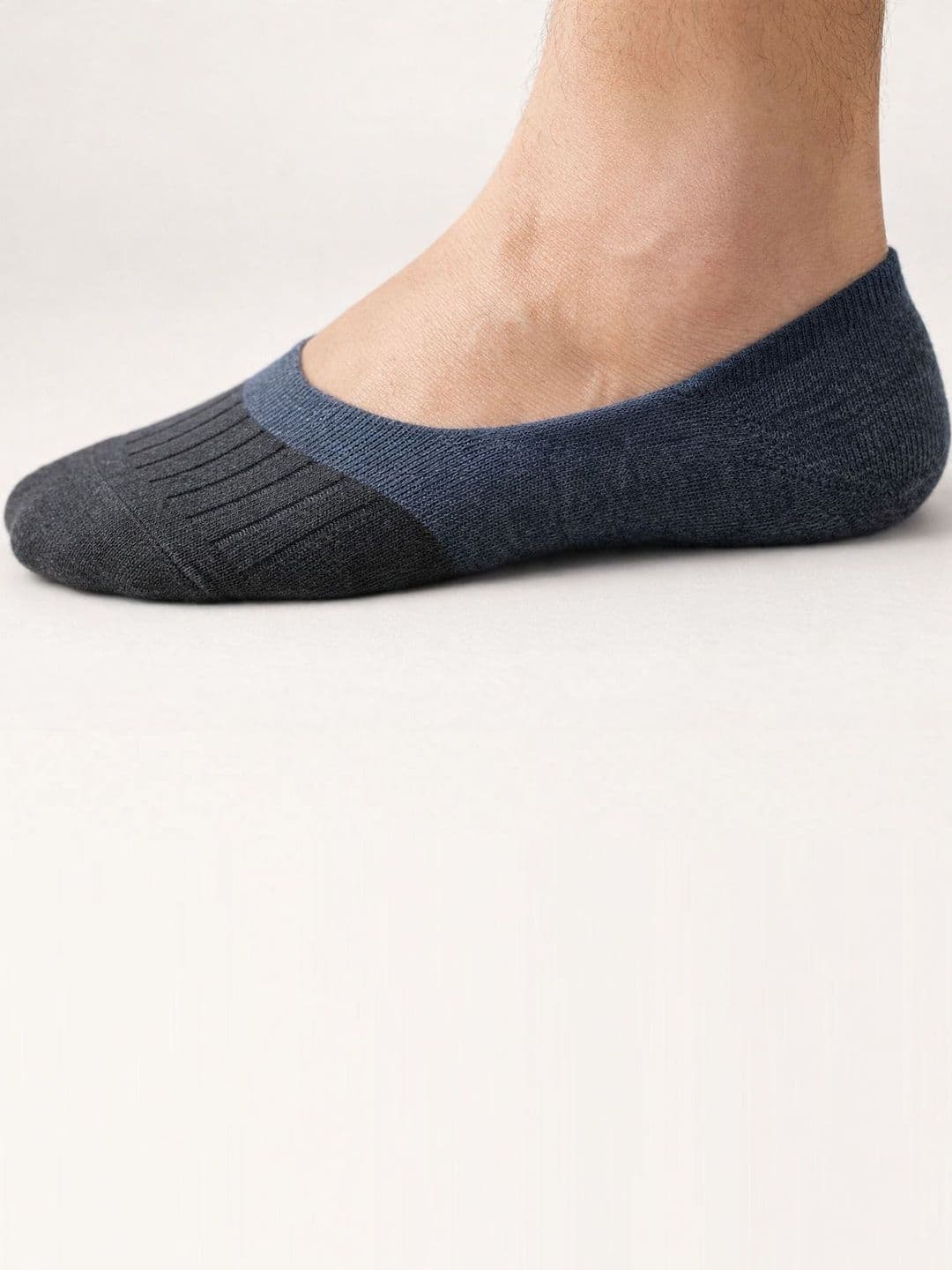 Blacktank Men Pack of 2 Cotton Colourblocked Shoe Liners Socks thumbnail 2