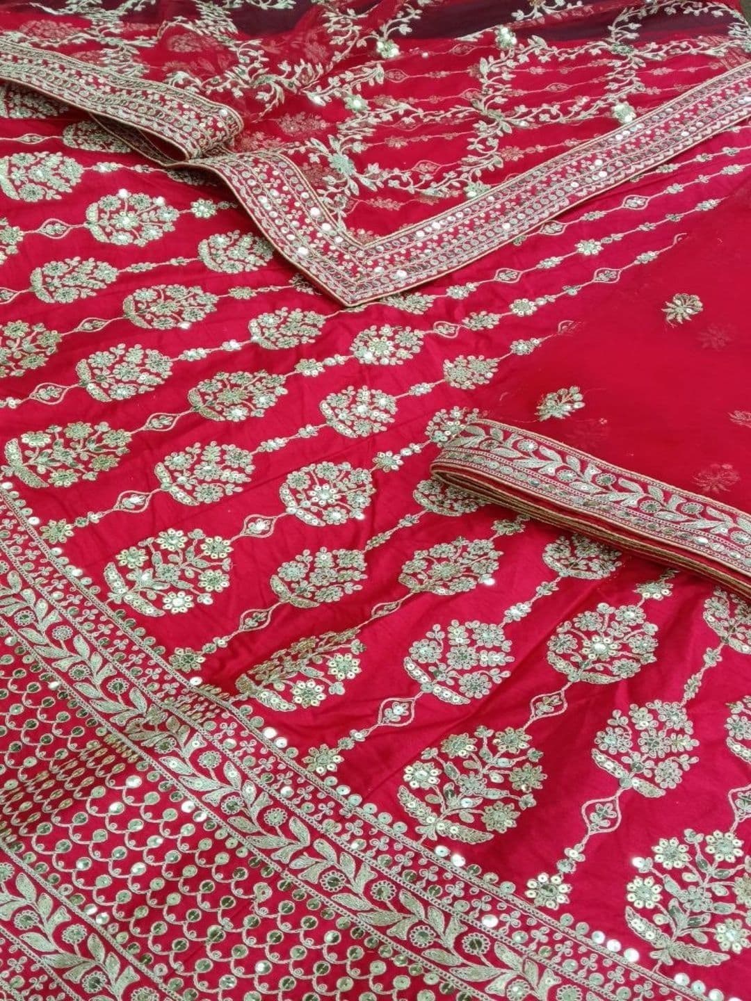 JIYANA WOMENS CHOICE Embroidered Semi-Stitched Lehenga & Unstitched Blouse With Dupatta thumbnail 5