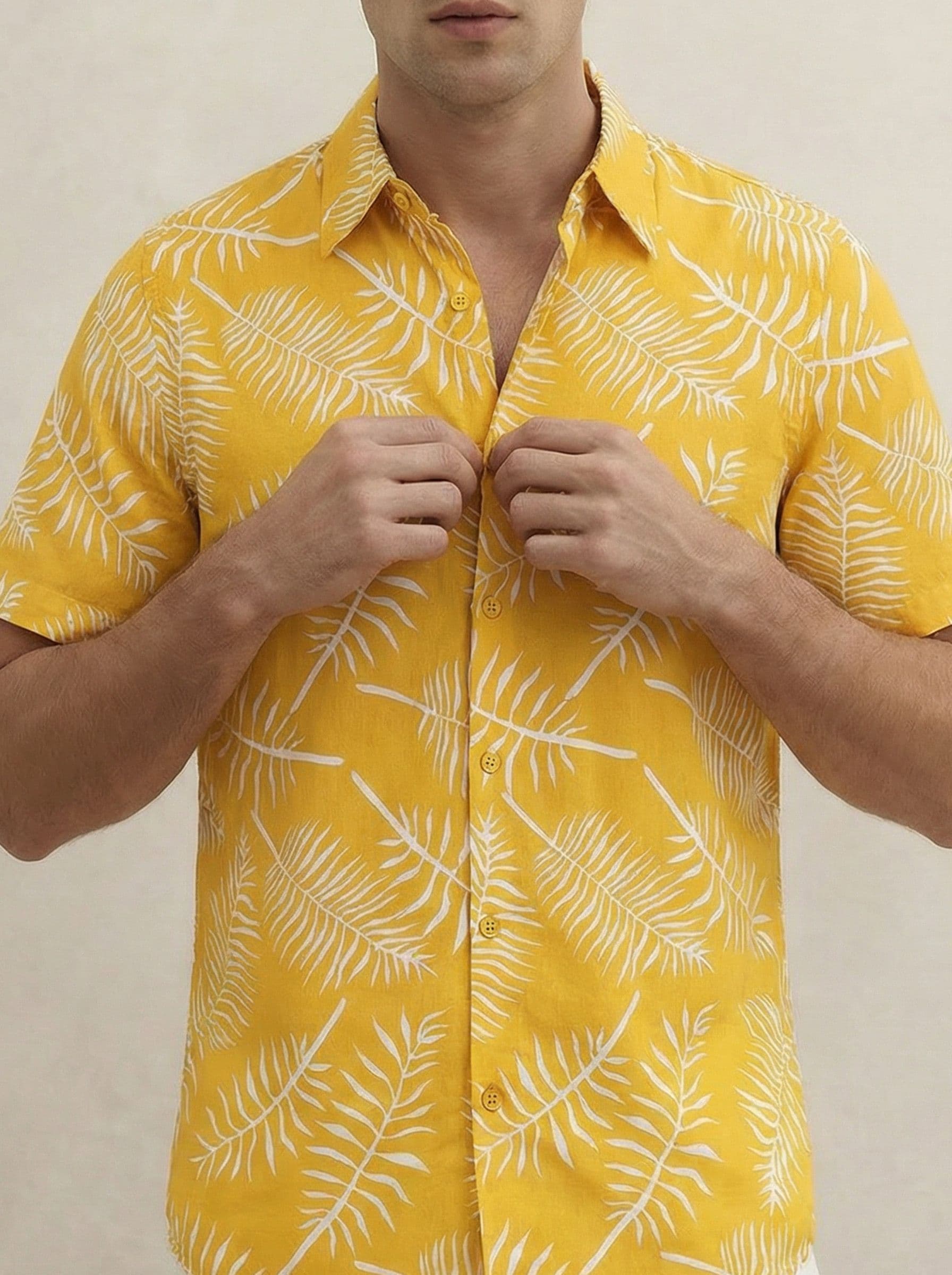 THE SHIRT CODE Premium Tropical Printed Pure Cotton Casual Shirt thumbnail 7