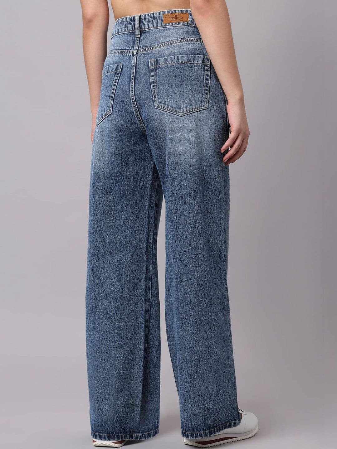 TARAMA Women Wide Leg High-Rise Light Fade Jeans thumbnail 5