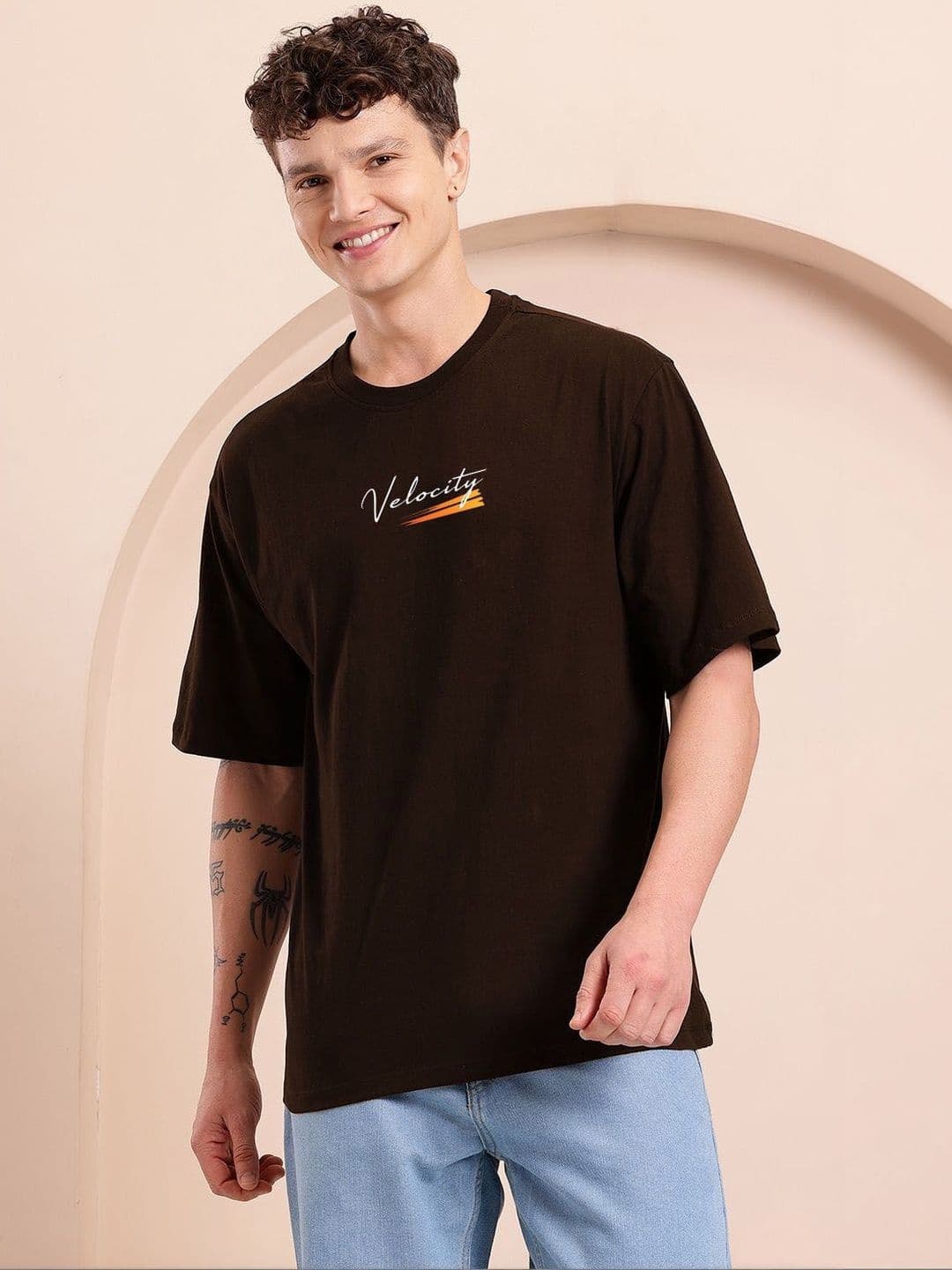 Kook N Keech Men Printed Drop-Shoulder Sleeves Pure Cotton Bio Finish T-shirt thumbnail 3