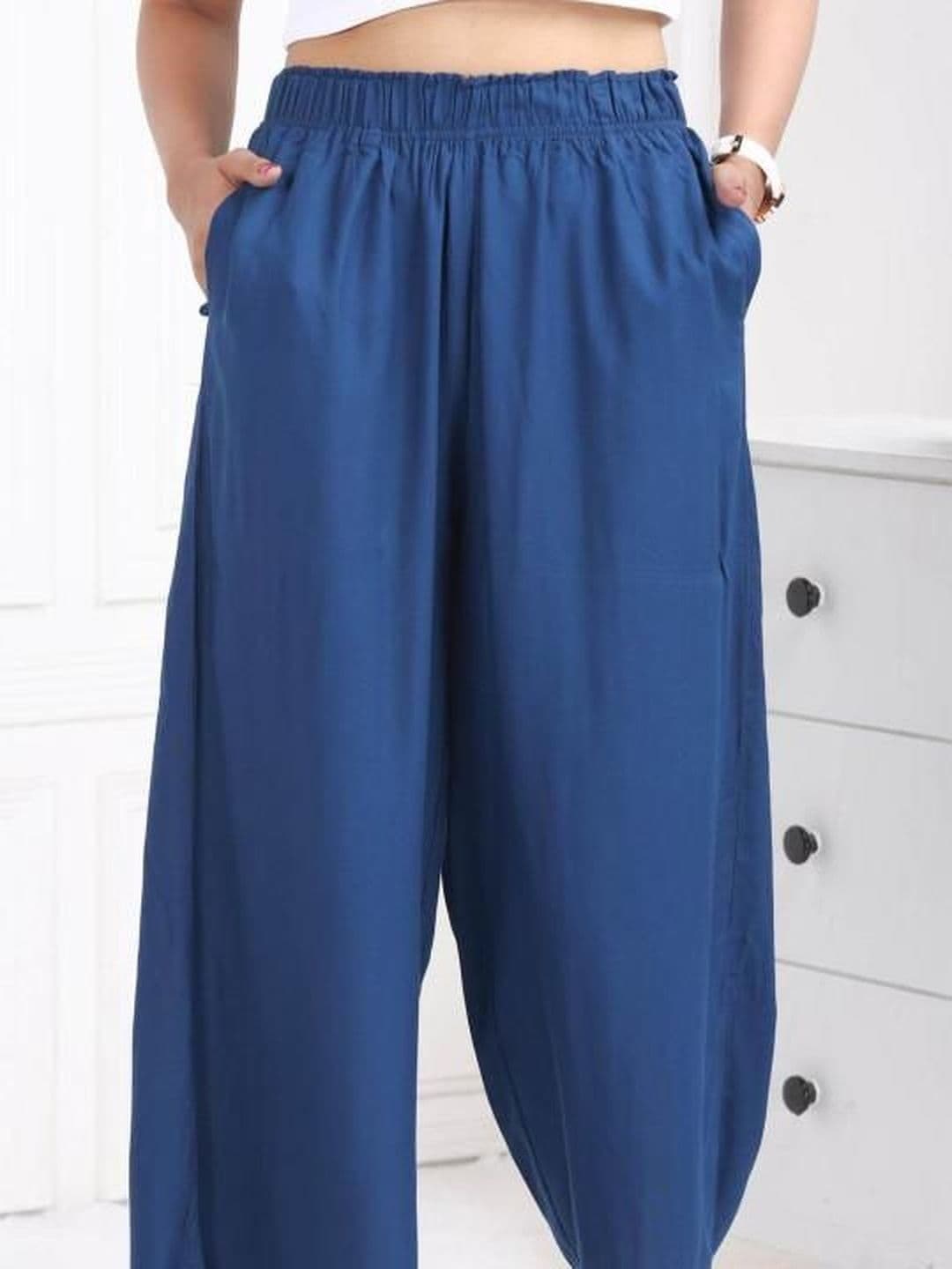 Fabinn Women Knitted Chiffon Blend Cropped Palazzos thumbnail 5