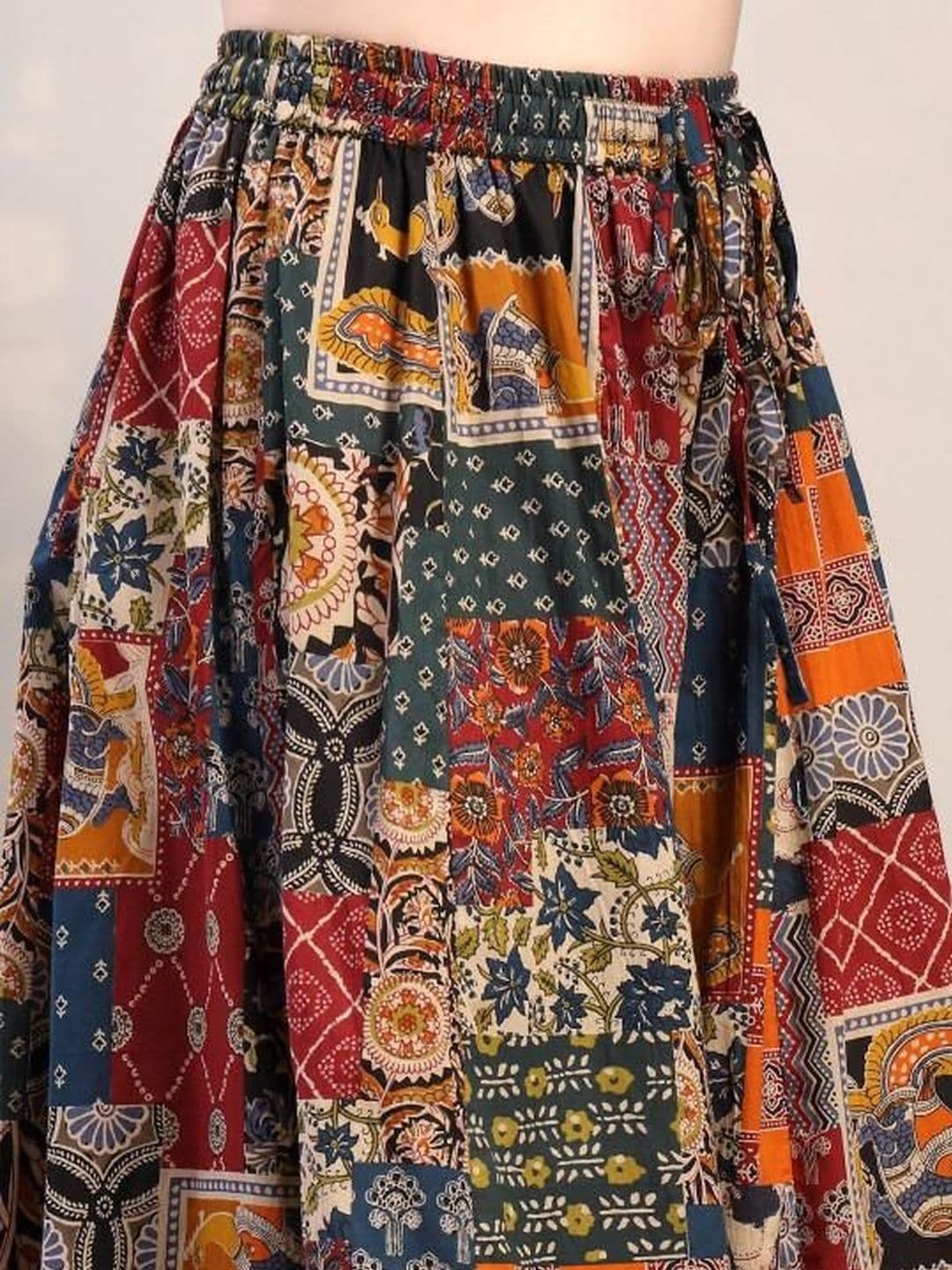 Fabinn Women Ethnic Motifs Printed Knitted Chiffon Blend Ethnic Palazzos thumbnail 3