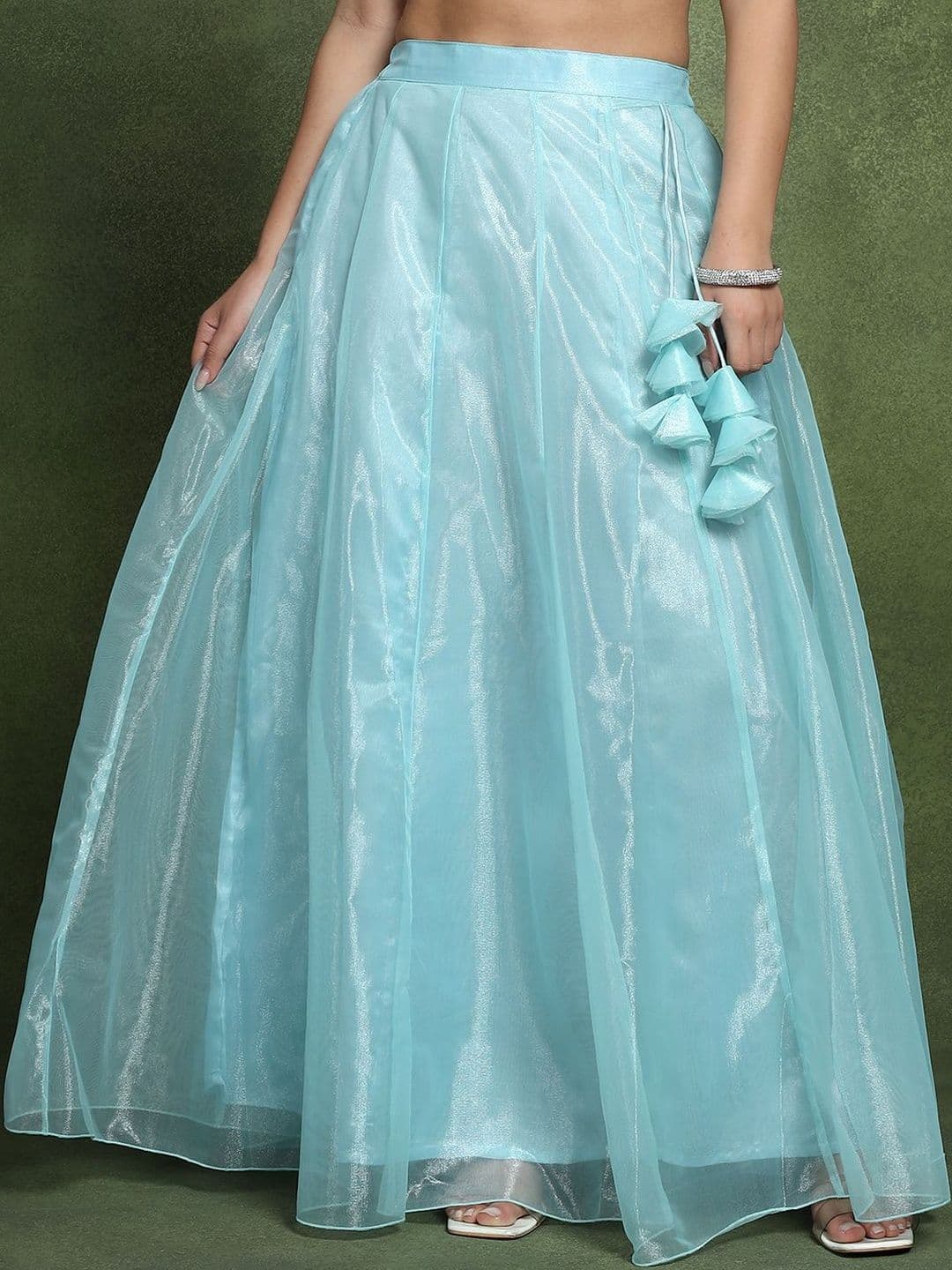 Frolic Rolic Women Net Tiered Maxi Flared Skirt - view 1