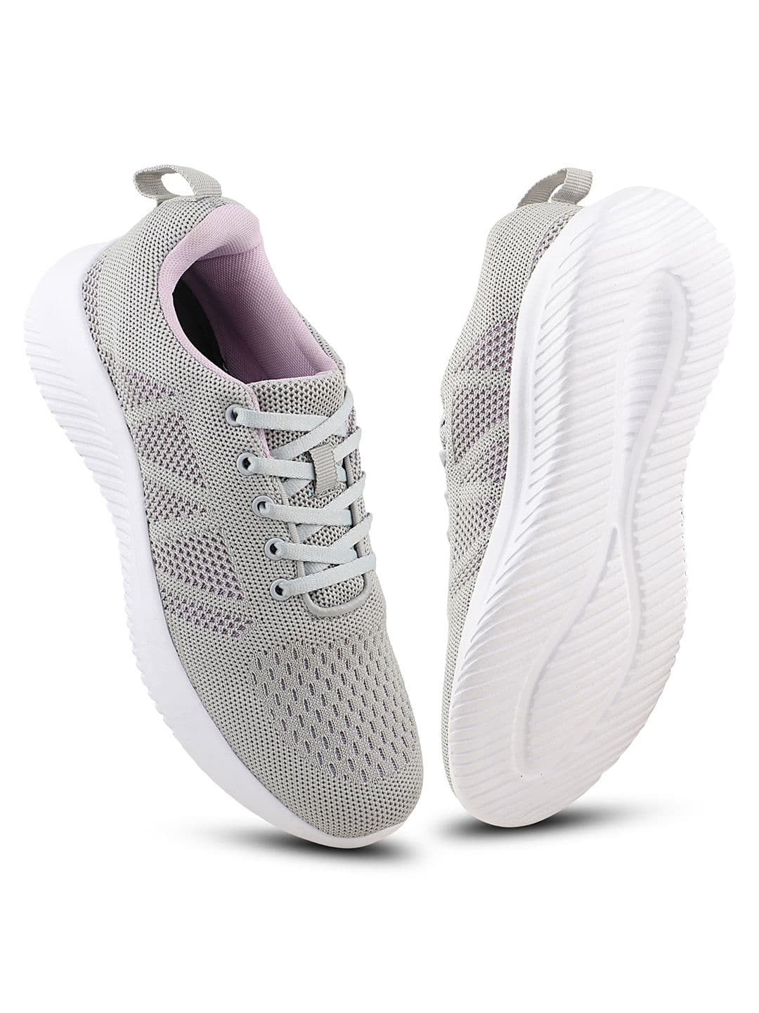 FUEL Women Grey Mesh Running Non-Marking Shoes thumbnail 2