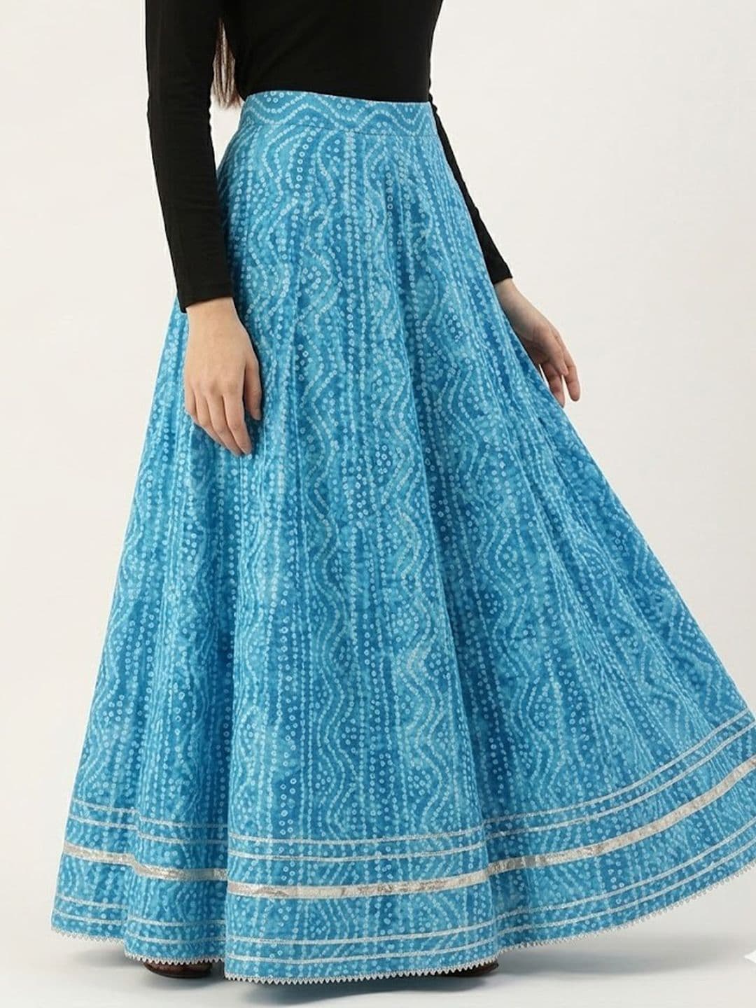 Charming treasure by Pragya Women Self Design Maxi Flared Skirt thumbnail 2