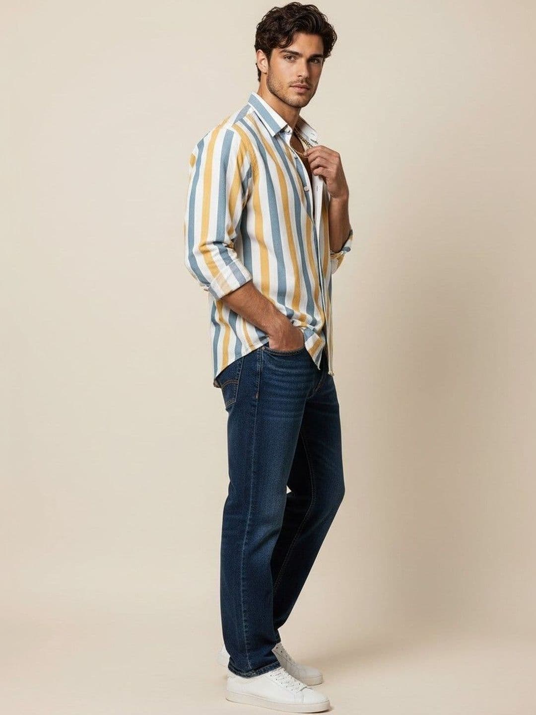 HERE&NOW Men Comfort Striped Casual Shirt thumbnail 2